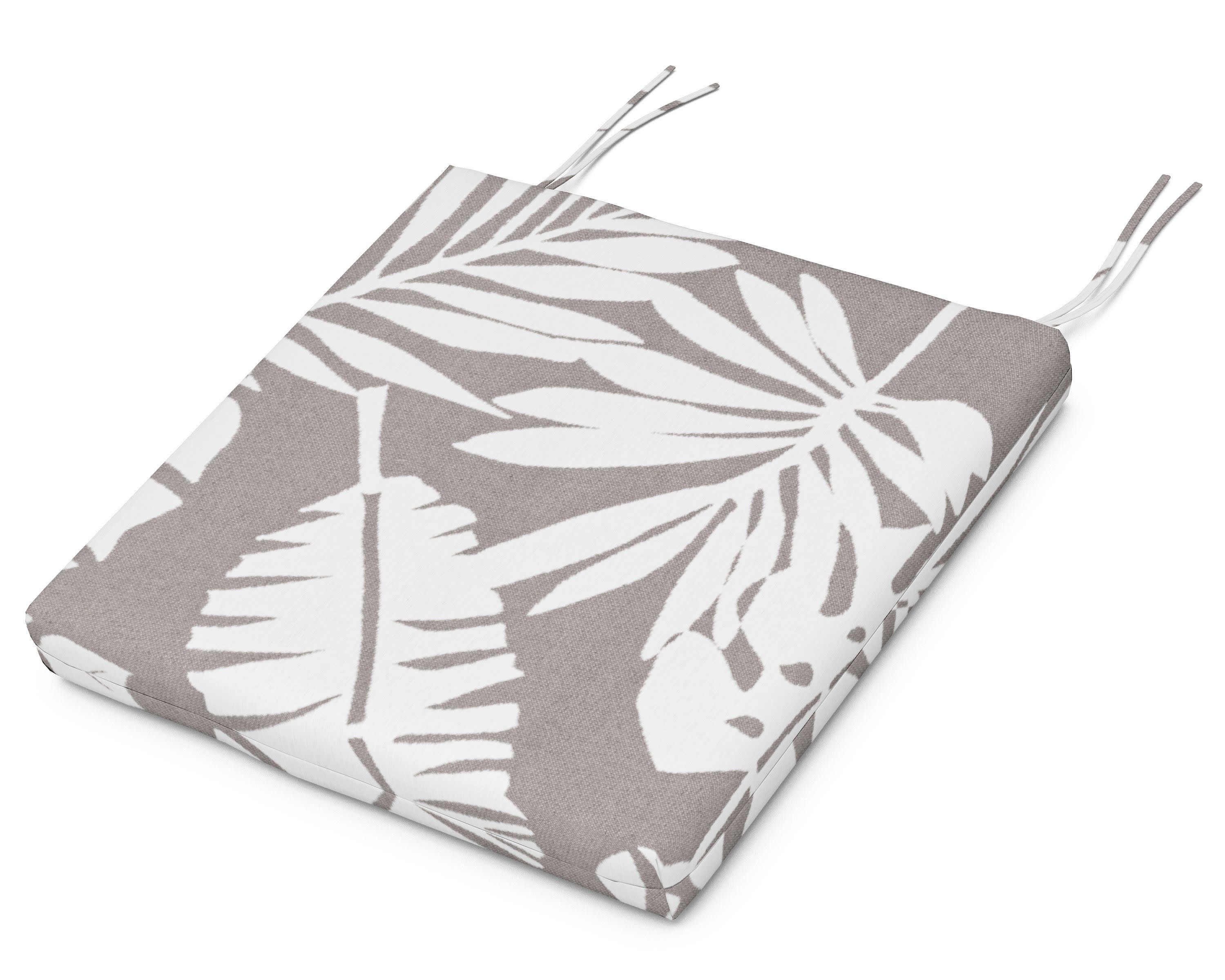Seat Cushion - 17.5"D x 20"W x 2.5"H in Leaf Grey Mist