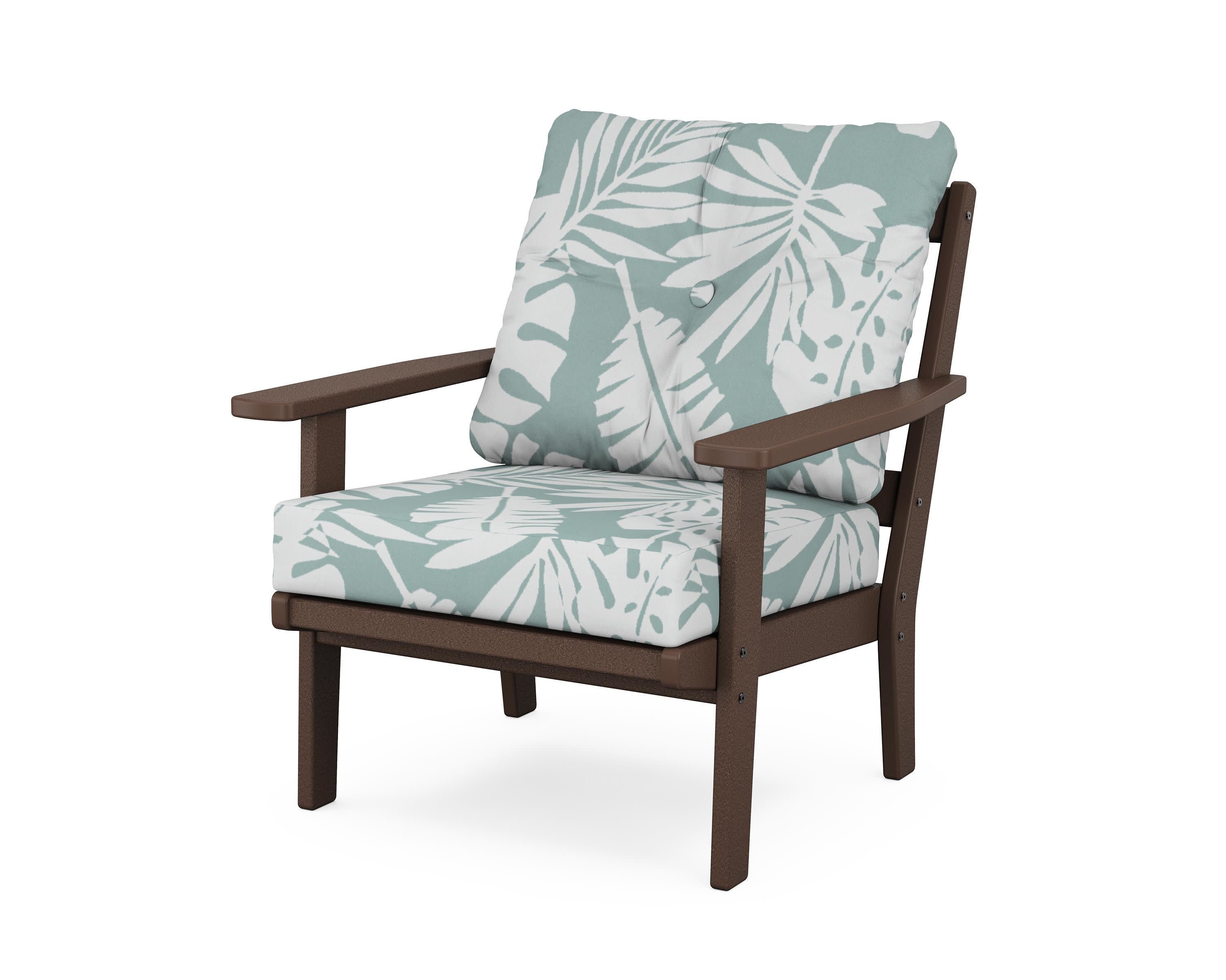 Prairie Deep Seating Chair in Mahogany / Leaf Glacier Spa