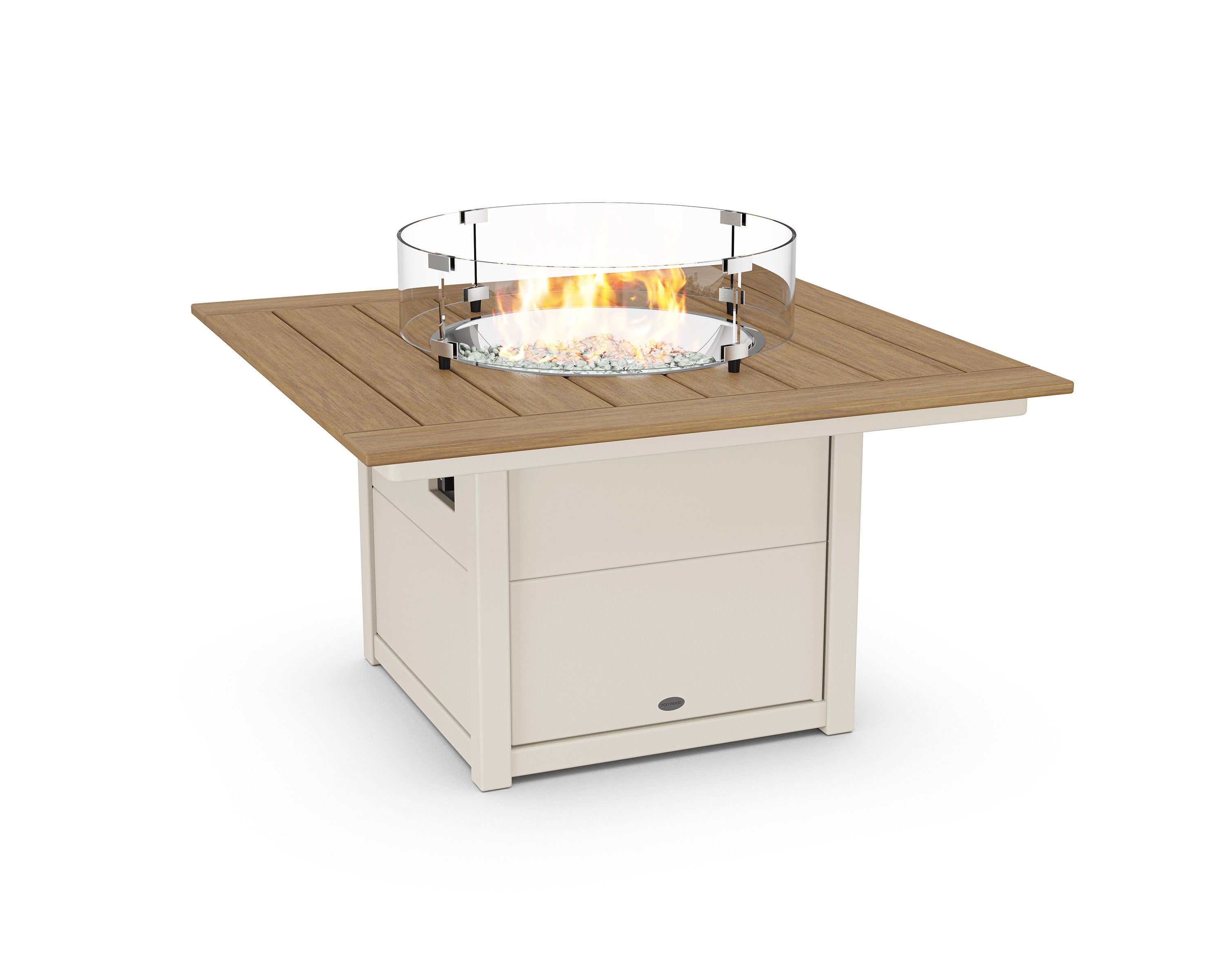 Square 42" Fire Pit Table in Sand / Natural