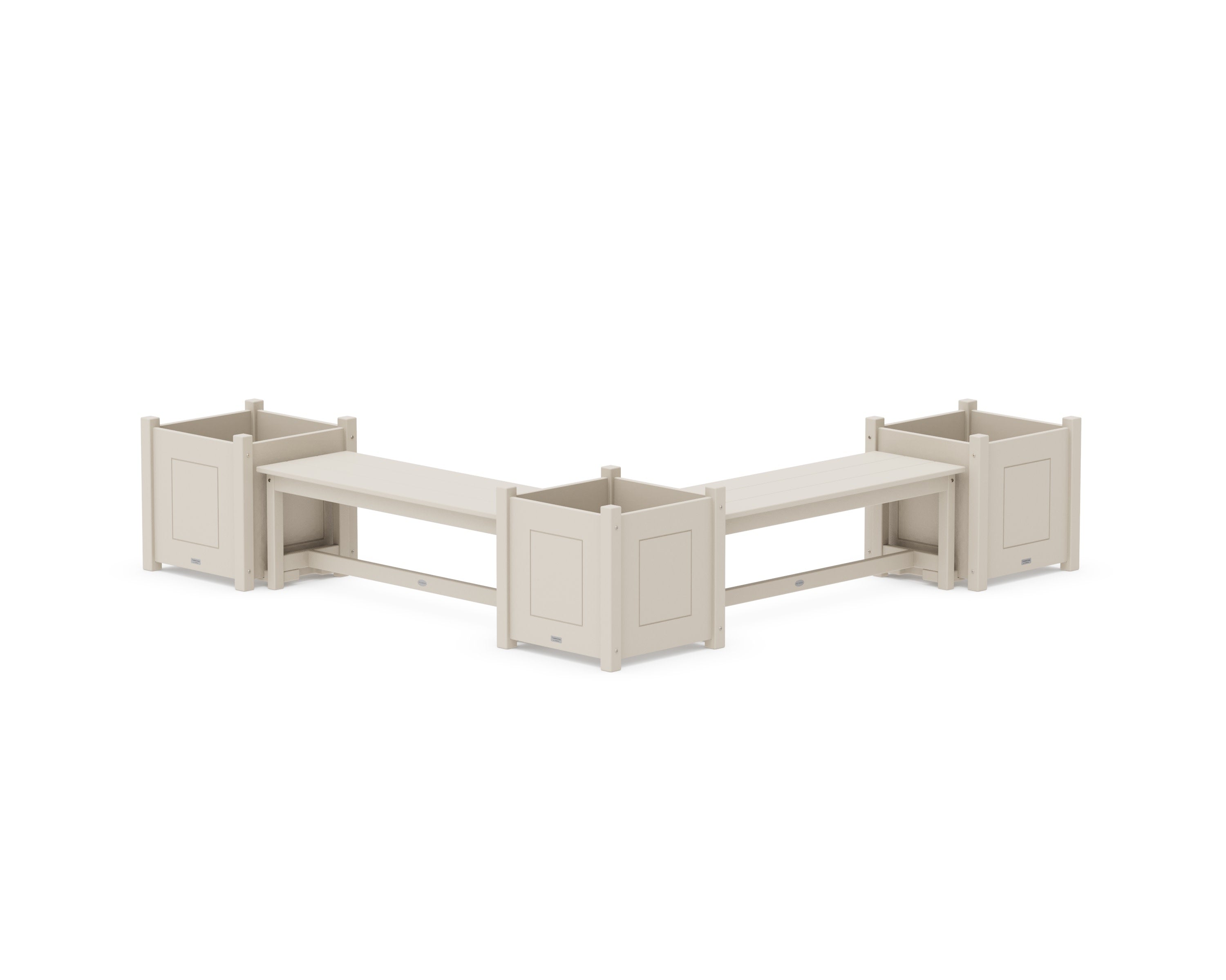 48" Country Living L- Shaped Planter Bench Corner Set - Large in Sand