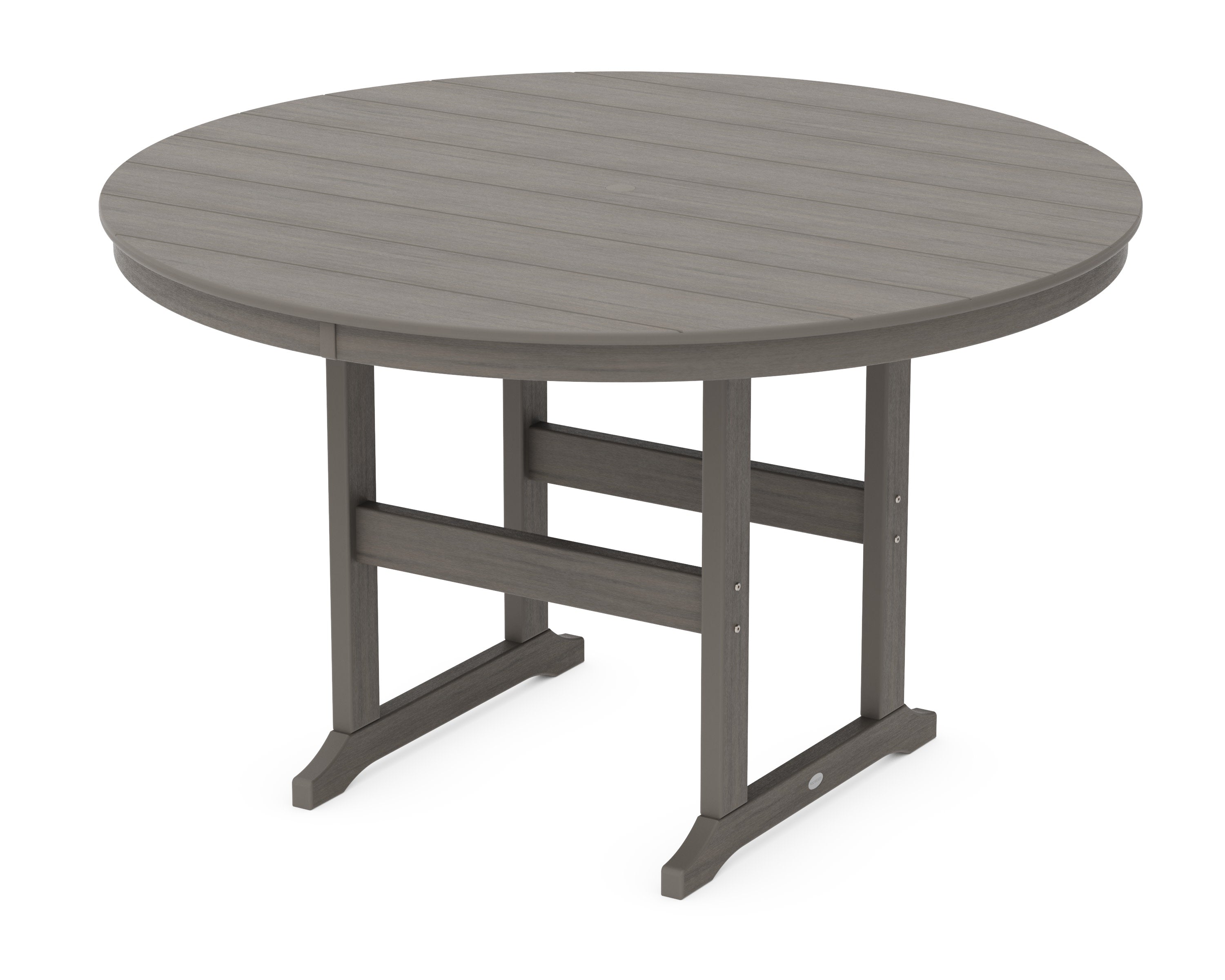 60" Round Farmhouse Counter Table in Driftwood