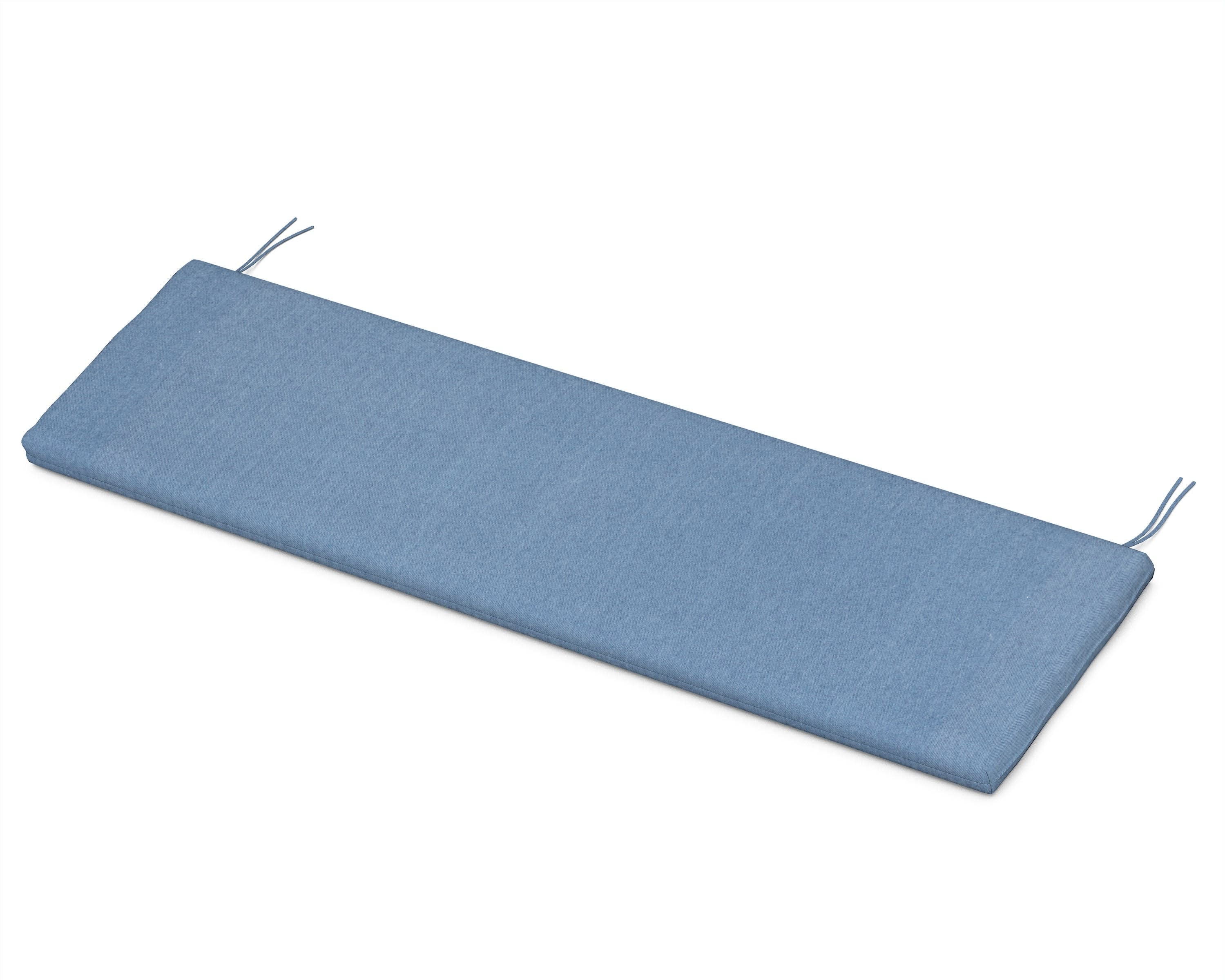 Bench Seat Cushion - 18.5"D x 55.5"W x 2.5"H in Sky Blue