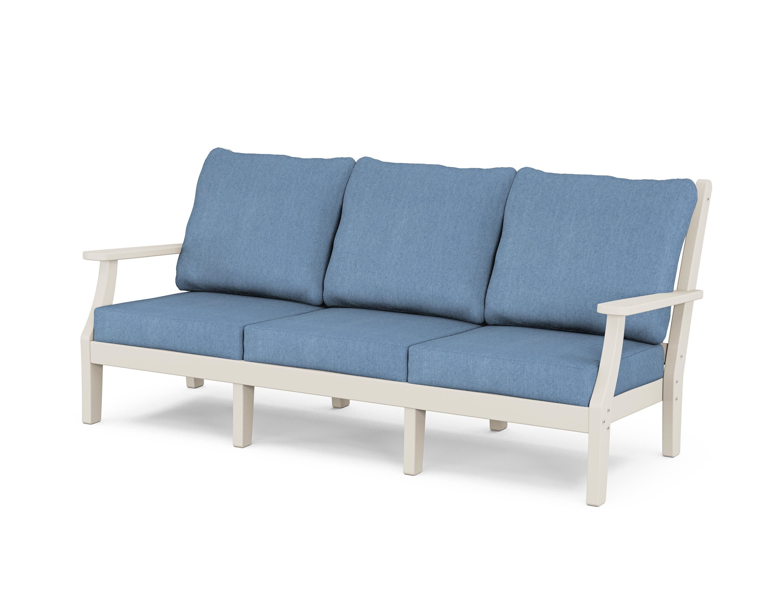 Wovendale Deep Seating Sofa in Sand / Sky Blue