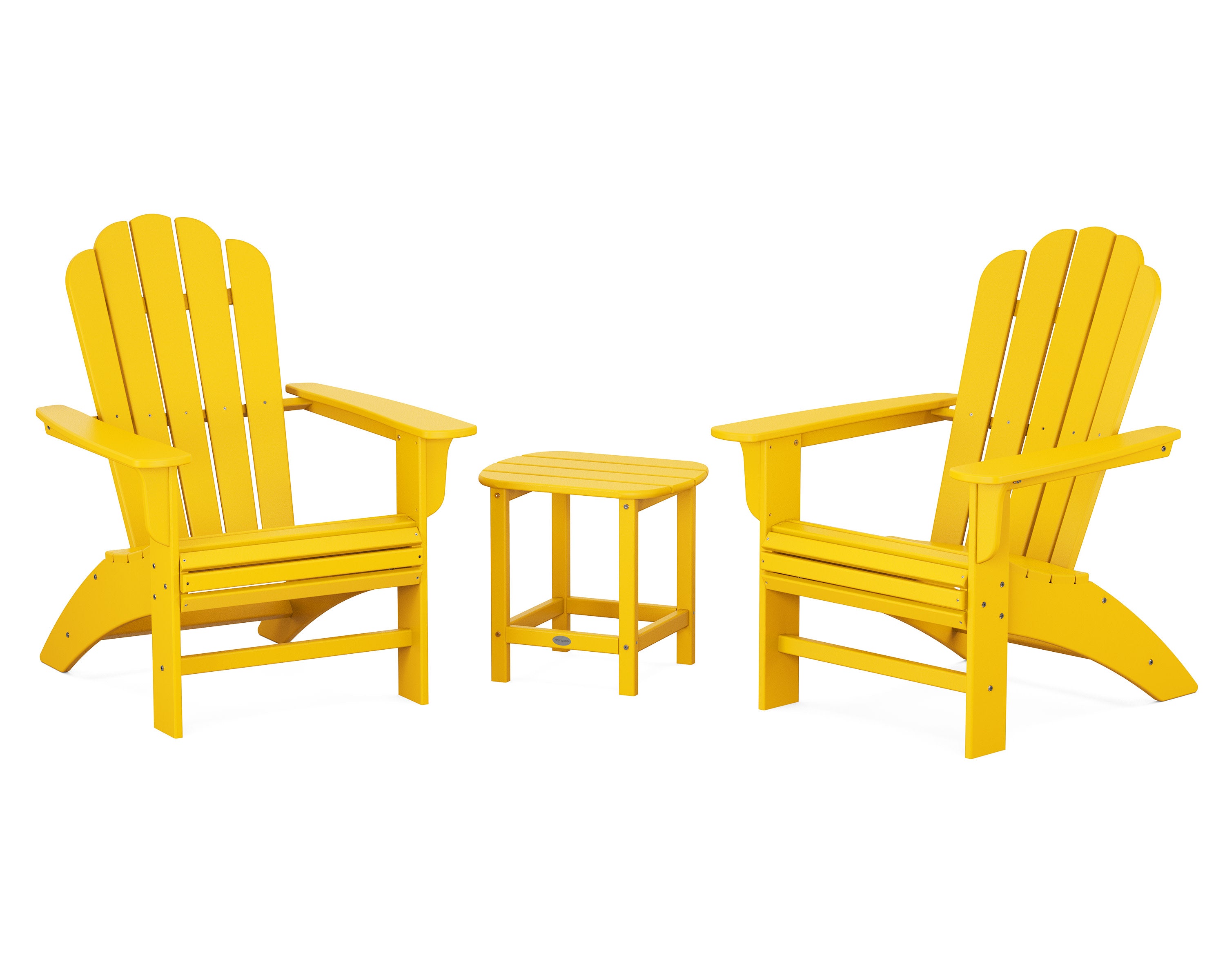 Cottage Curveback Adirondack Chair 3-Piece Set in Lemon