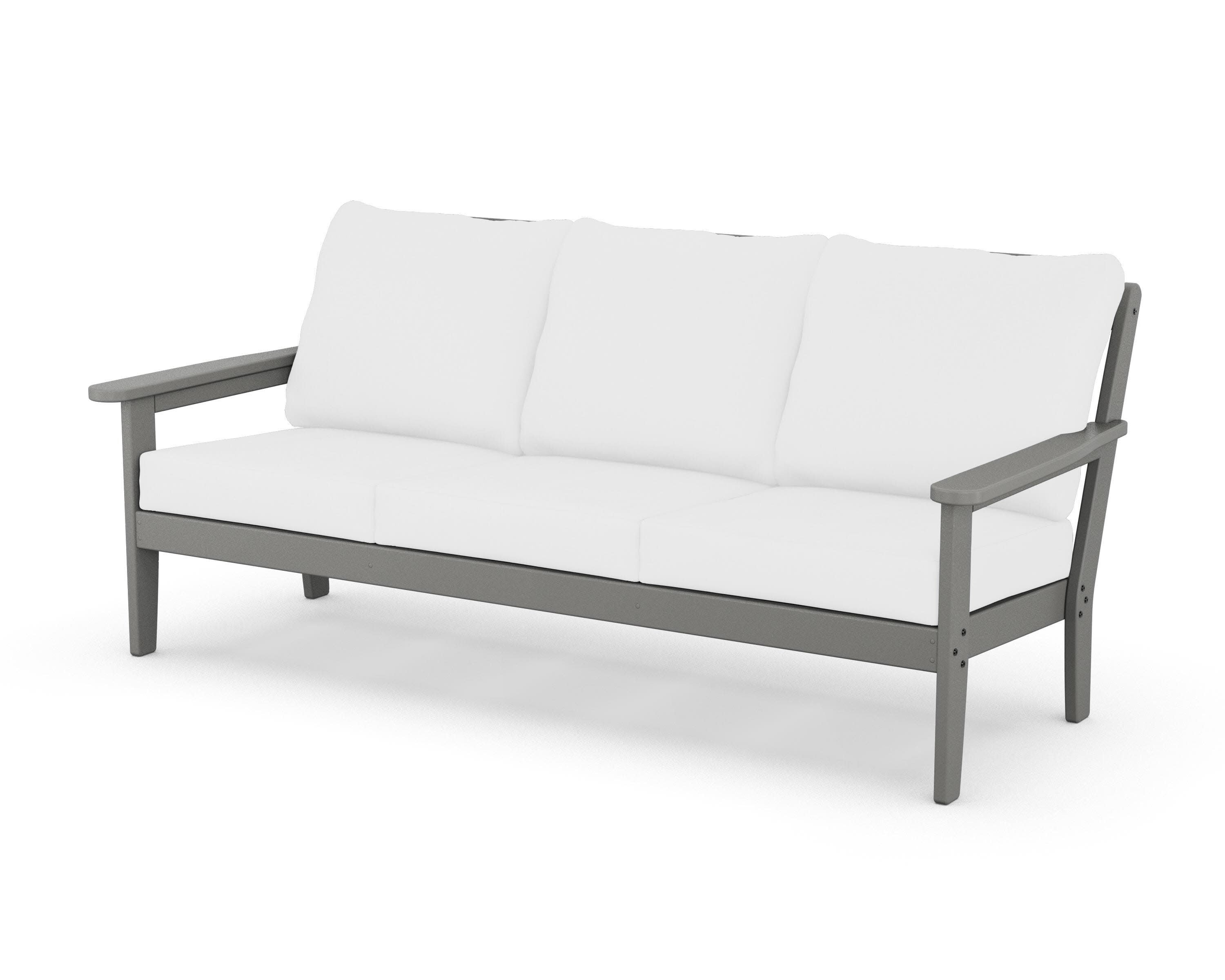 Cottage Deep Seating Sofa in Slate Grey / Natural