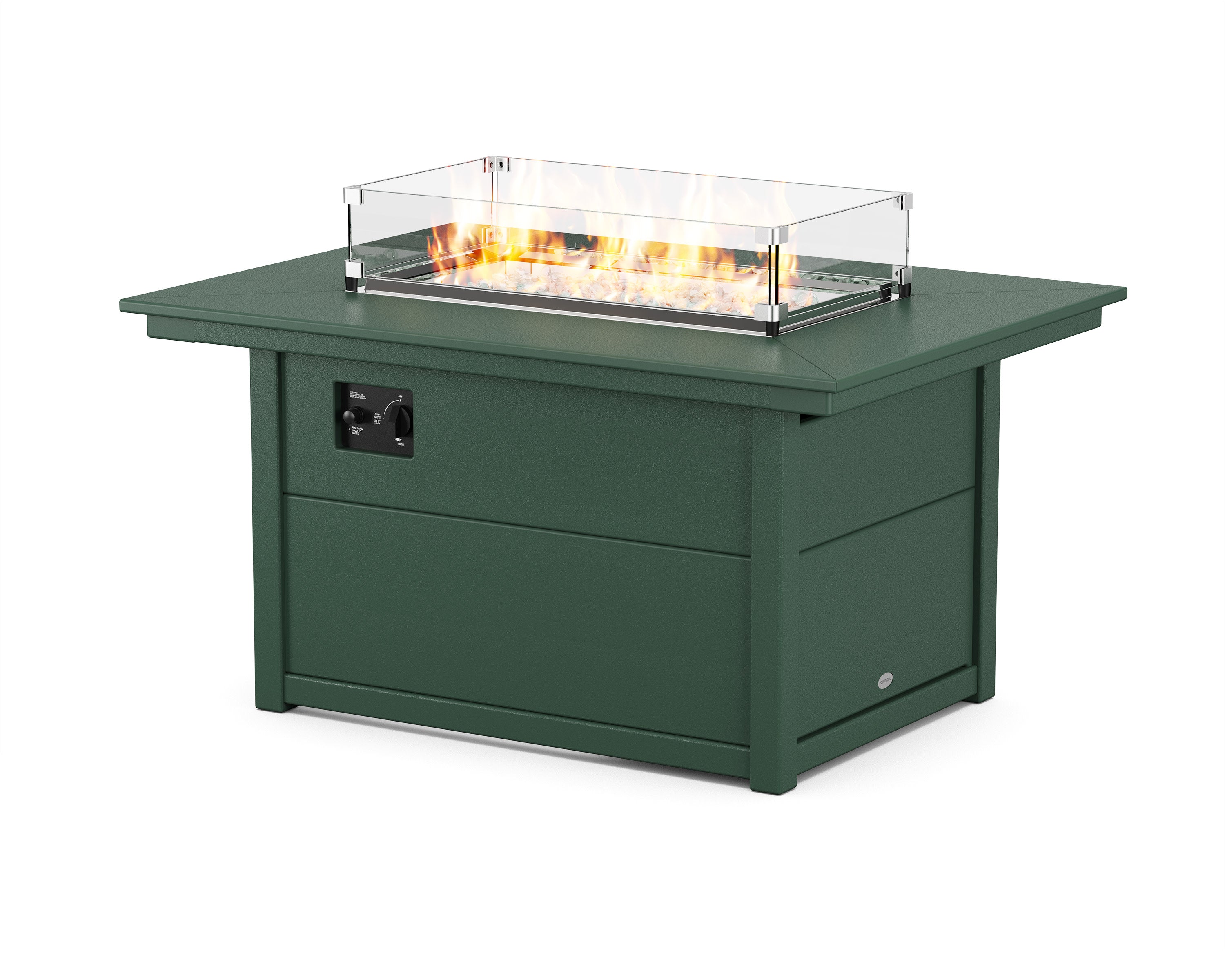 Rectangle 34" X 46" Fire Pit Table in Green