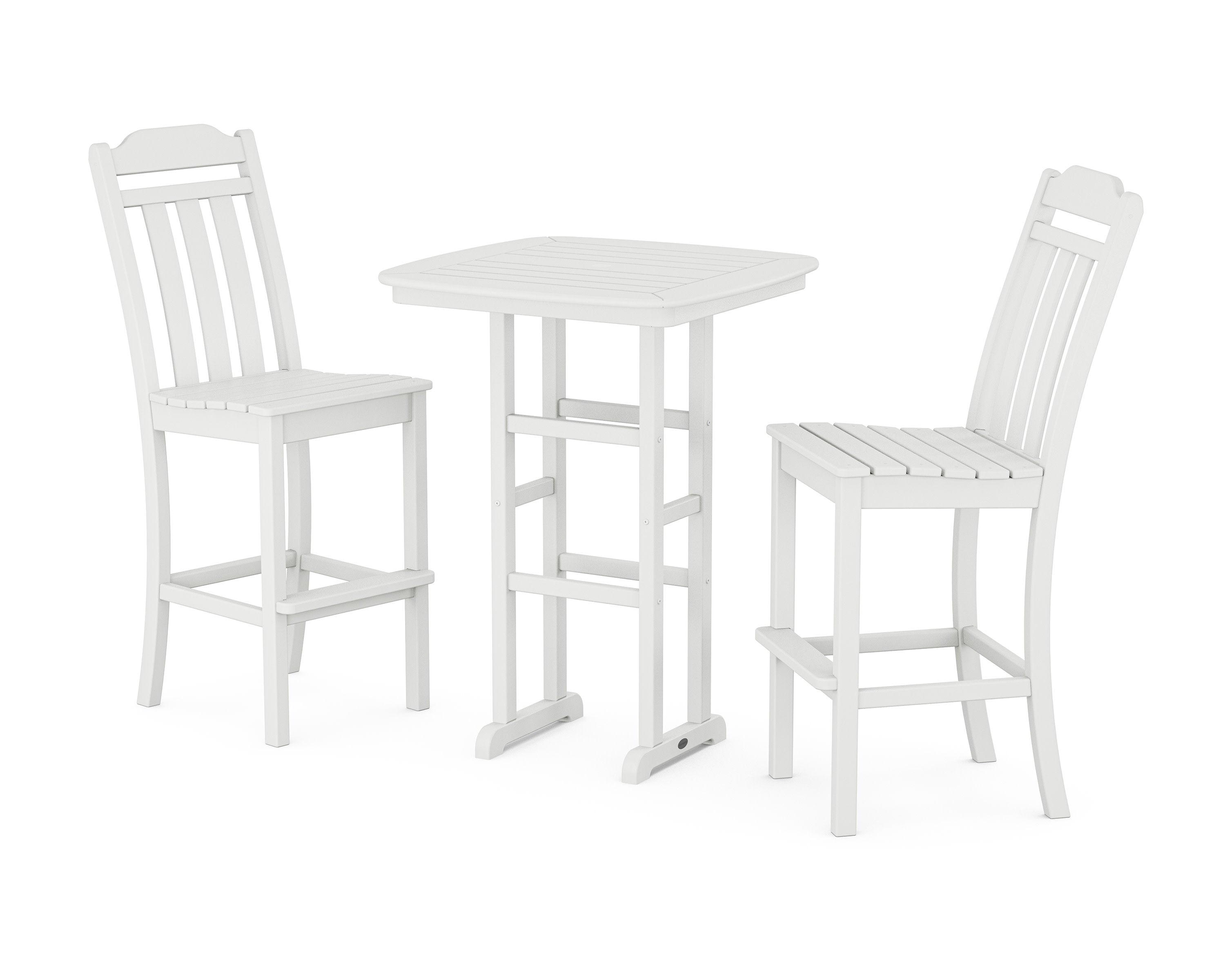 Cottage 3-Piece Bar Set in White