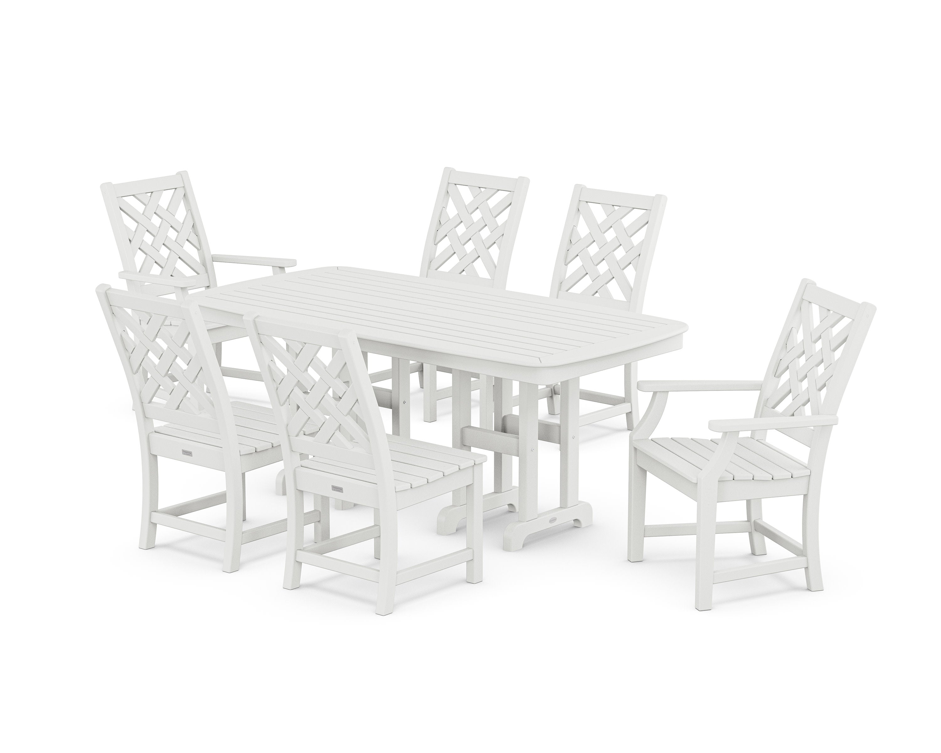 Wovendale 7-Piece Dining Set in White