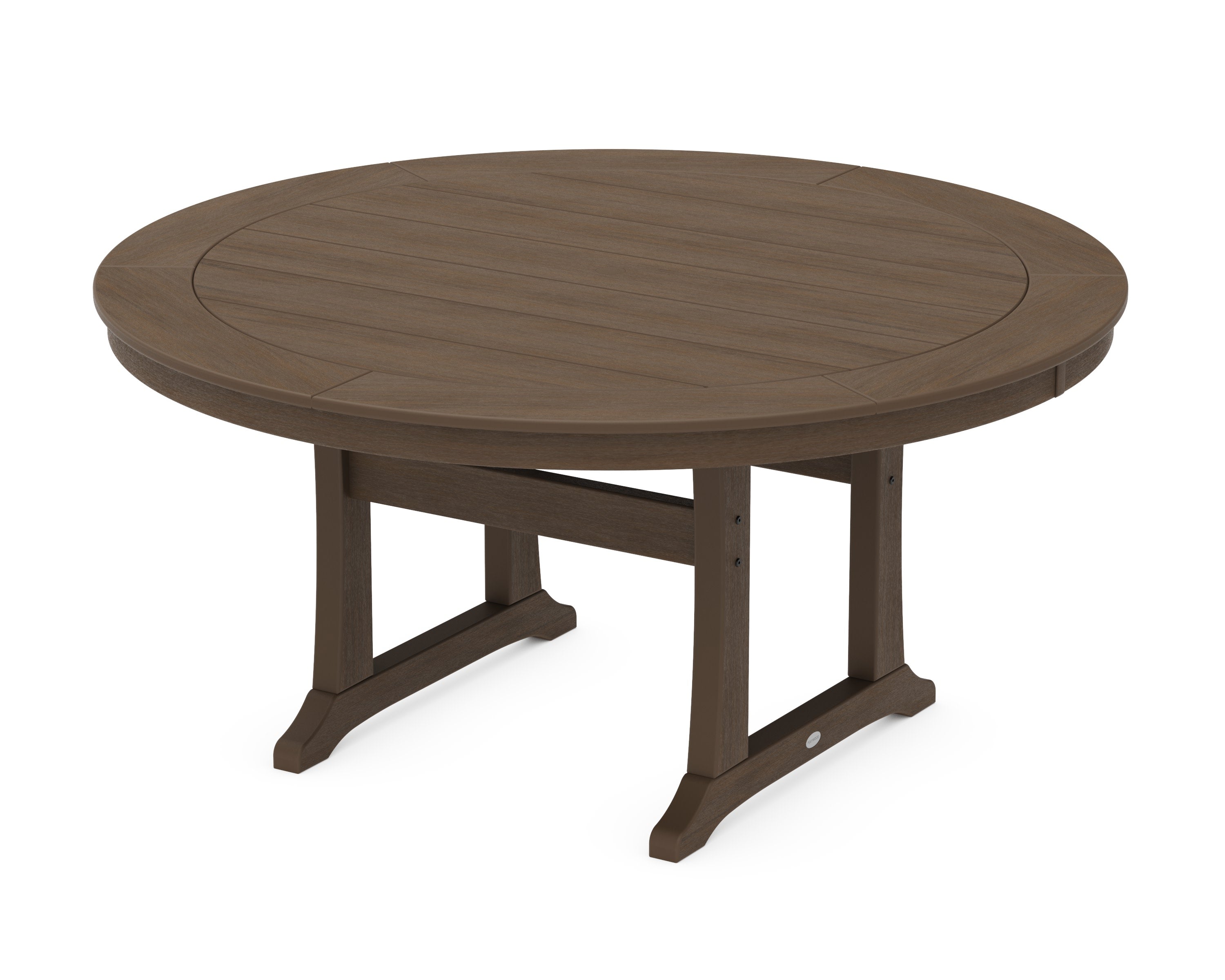 Nautical Trestle 60" Round Dining Table in Kona