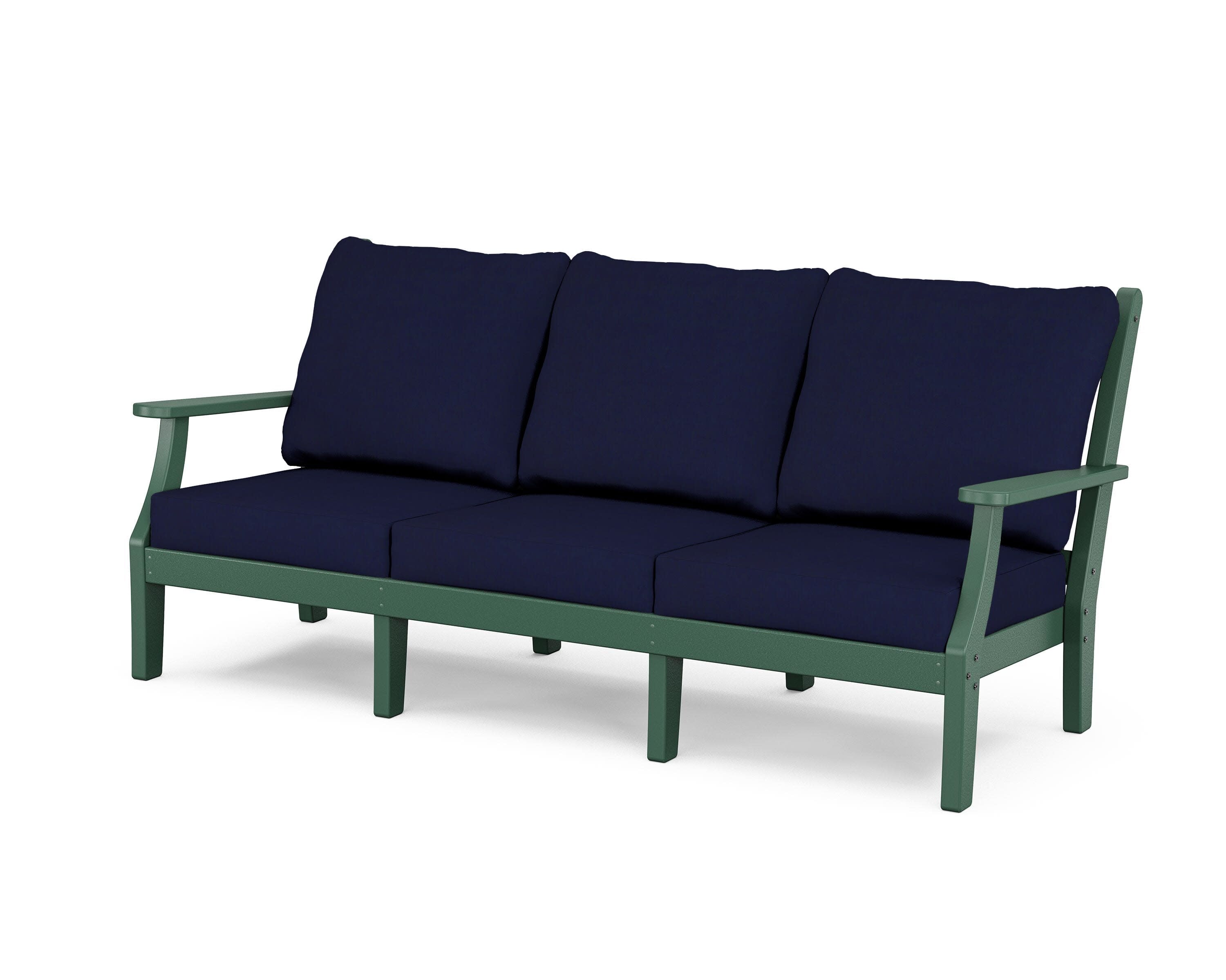 Wovendale Deep Seating Sofa in Green / Navy
