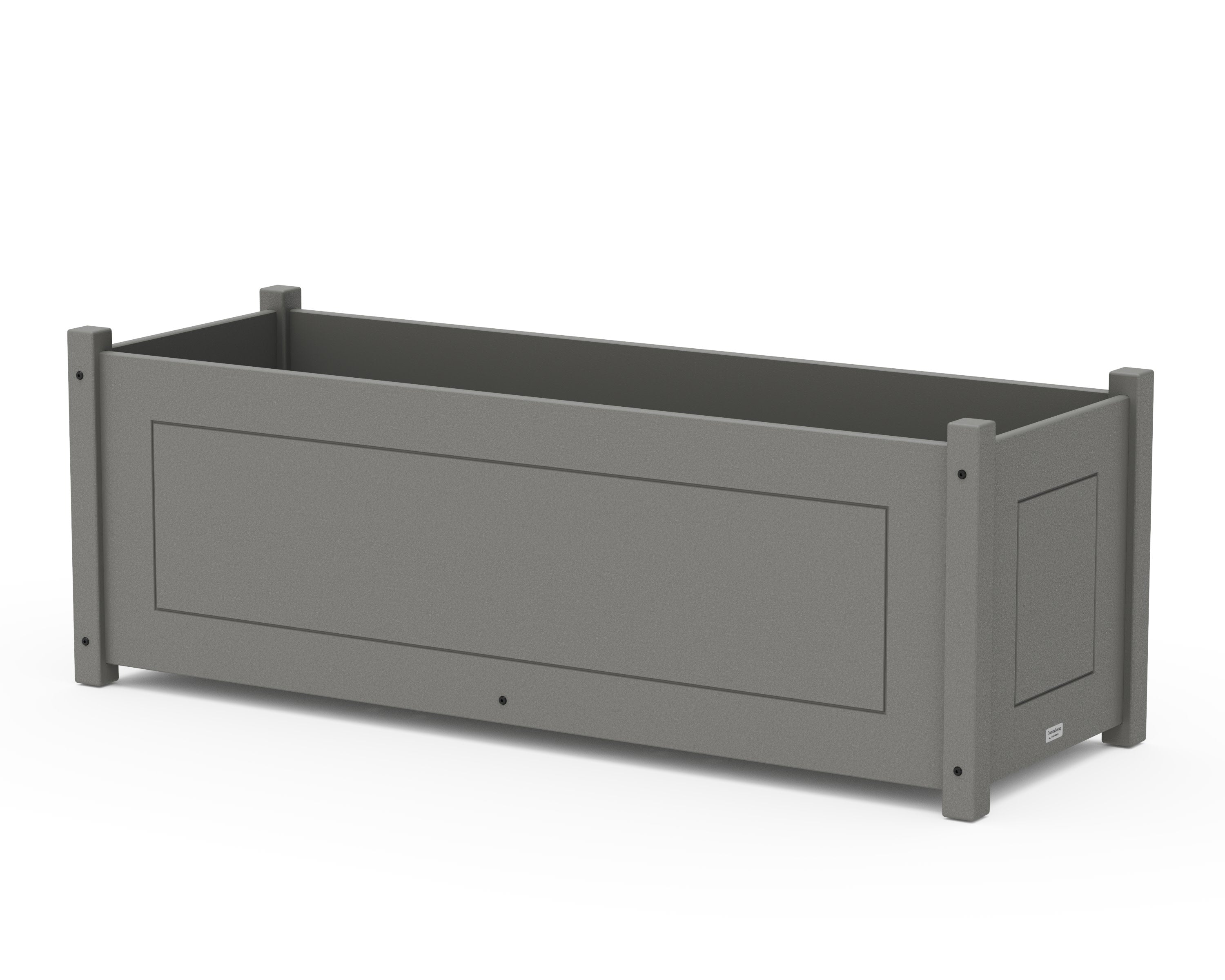 Country Living Large Rectangle Triple Planter Box in Slate Grey