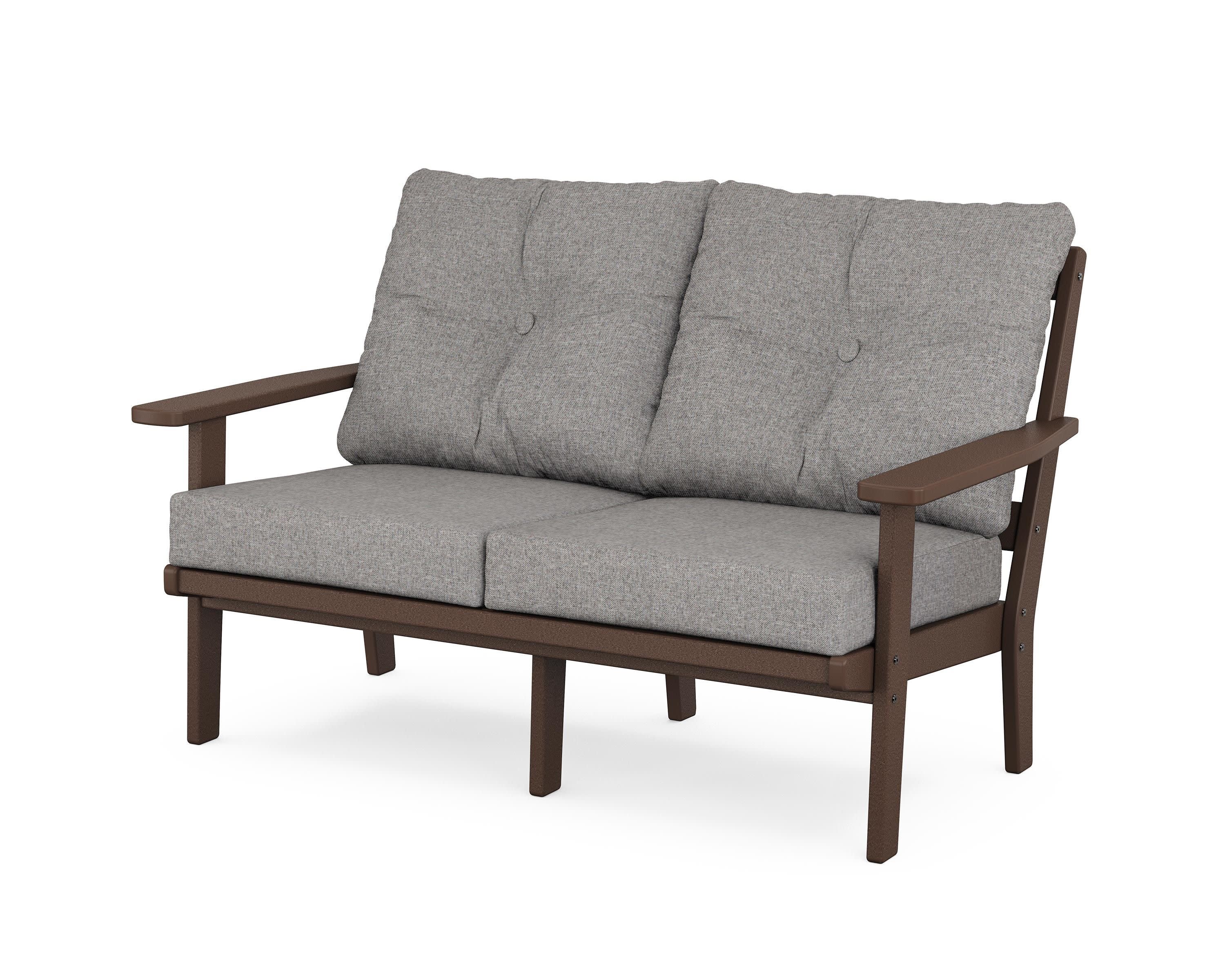 Prairie Deep SeatingLoveseat in Mahogany / Grey Mist