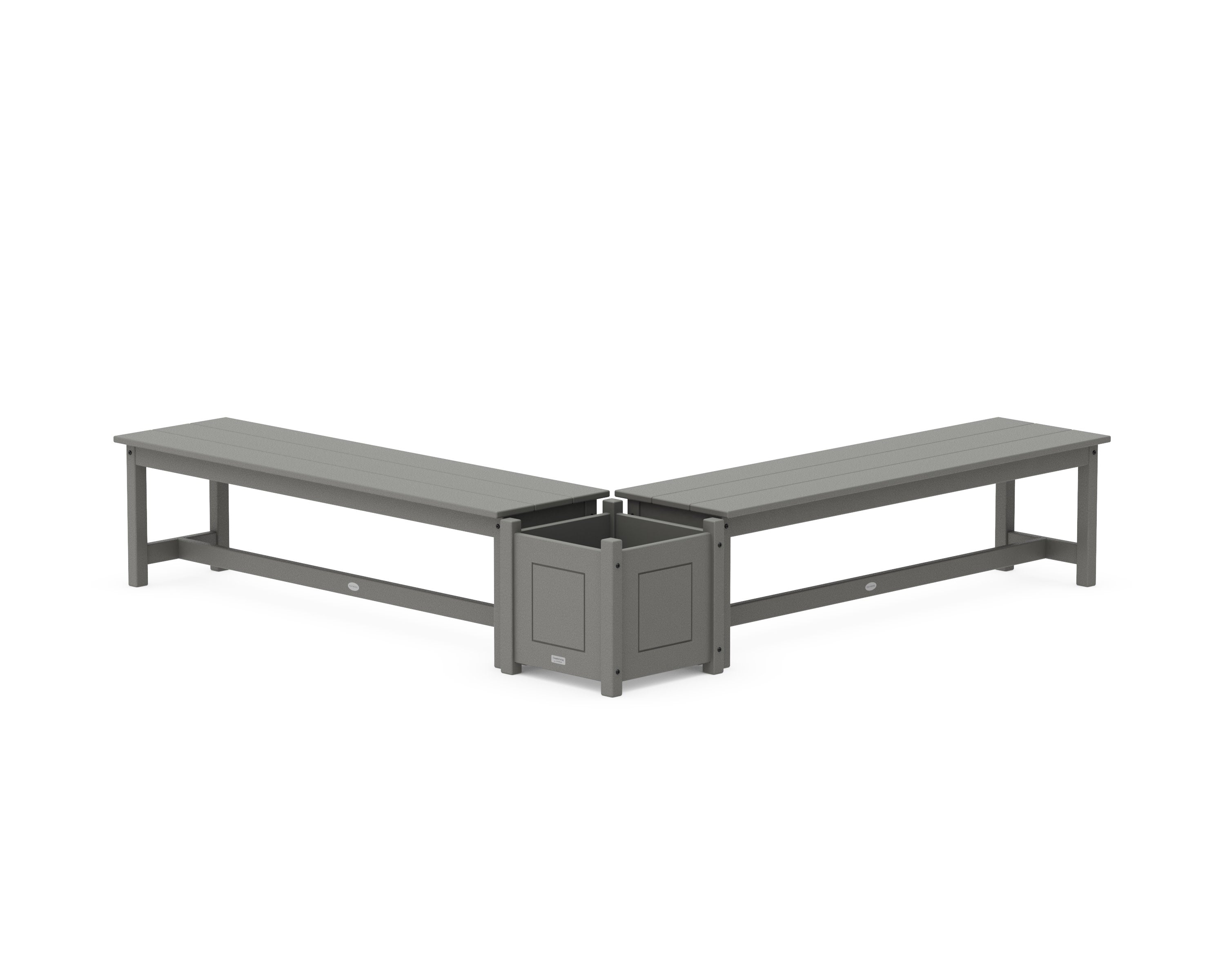 60" Country Living L- Shaped Planter Bench Set