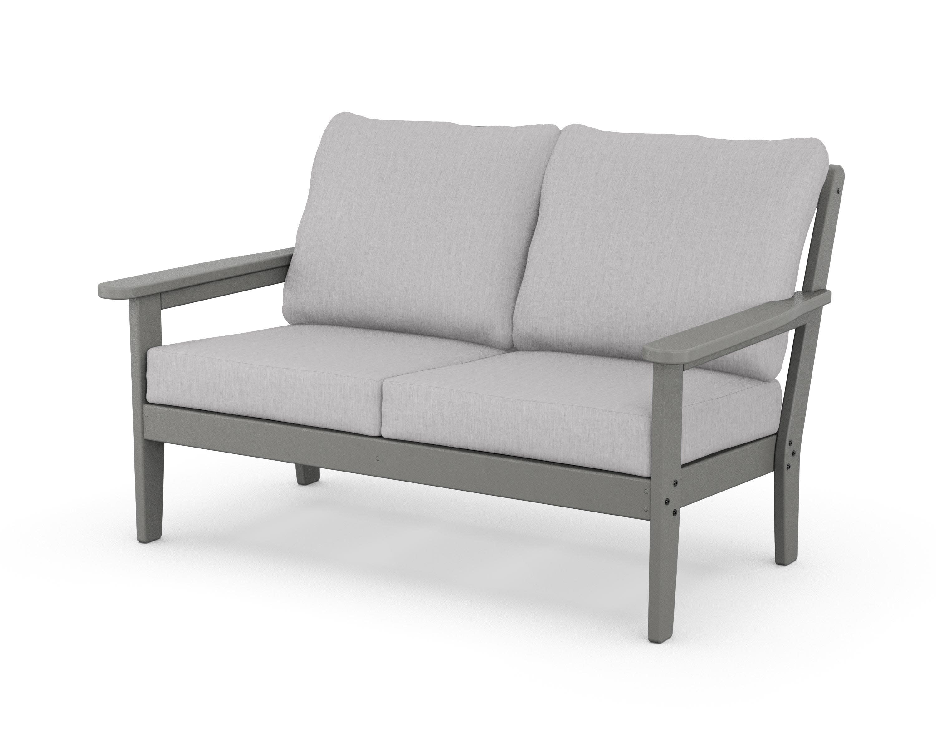 Cottage Deep Seating Loveseat in Slate Grey / Granite