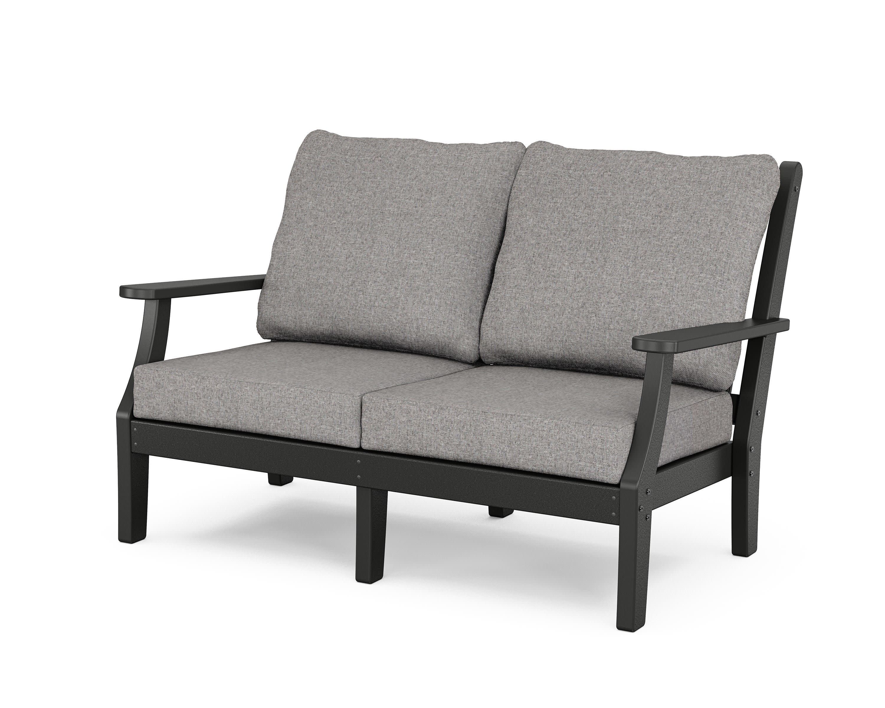 Wovendale Deep Seating Loveseat in Black / Grey Mist