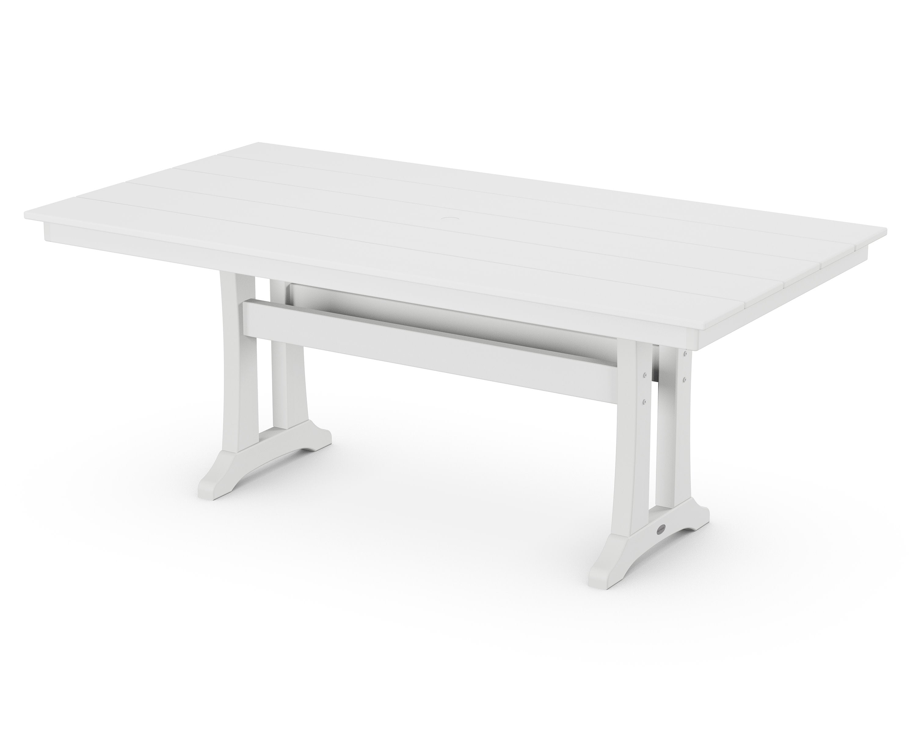 Farmhouse Trestle 37" x 72" Dining Table in White