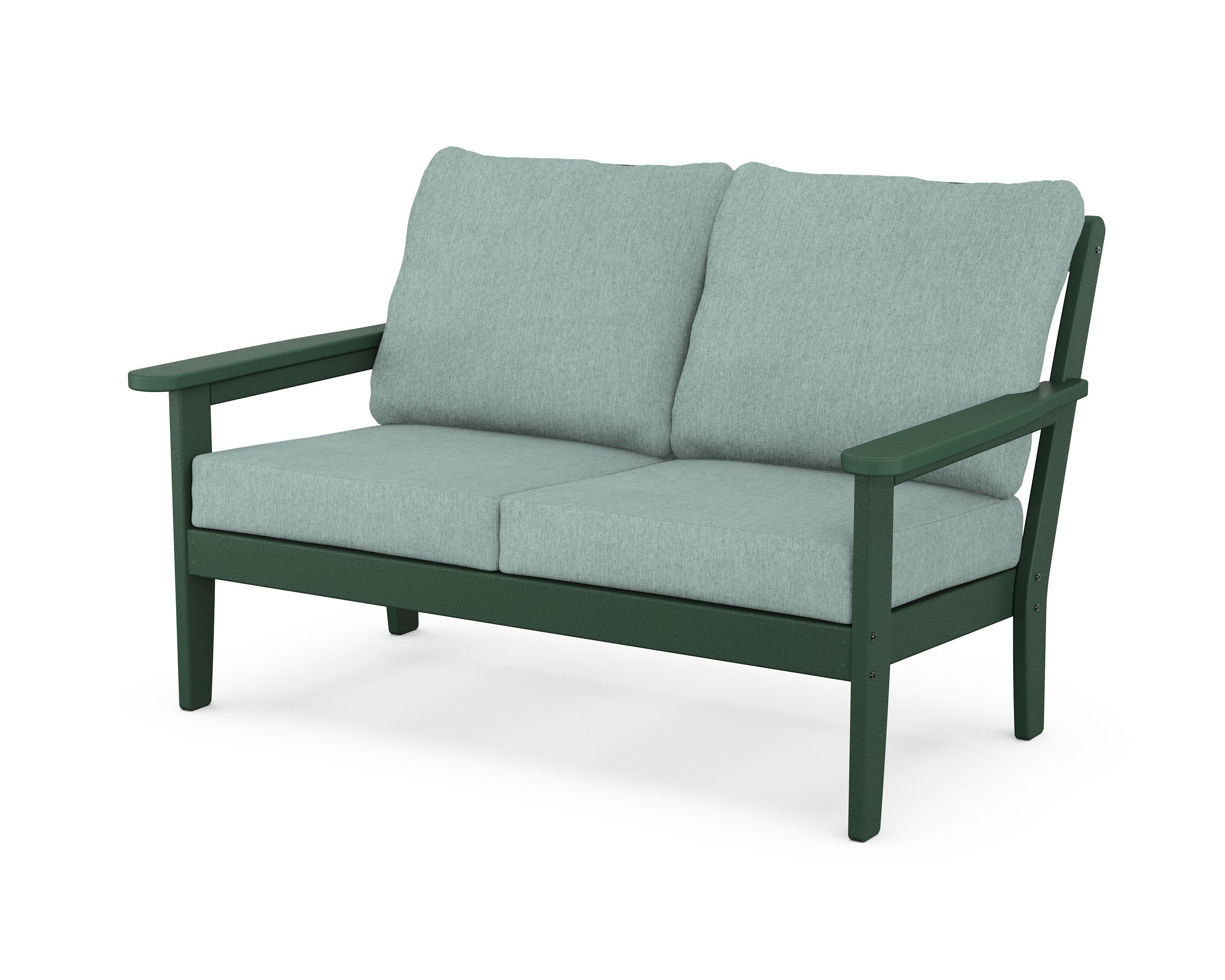 Cottage Deep Seating Loveseat in Green / Glacier Spa
