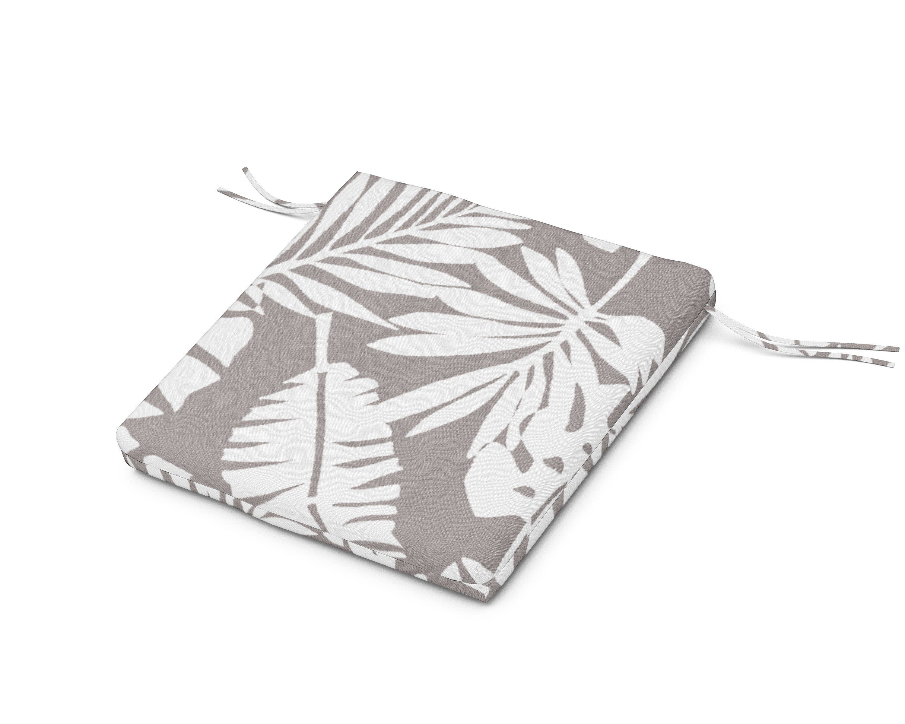 Seat Cushion - 20"D x 20"W x 2.5"H in Leaf Grey Mist
