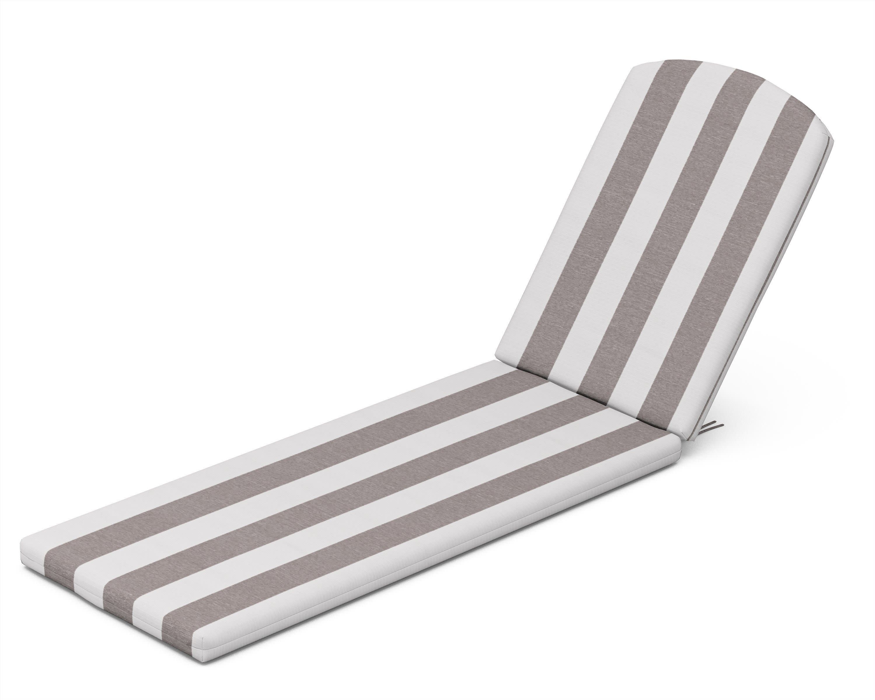 Chaise Cushion in Cabana Stripe Grey Mist