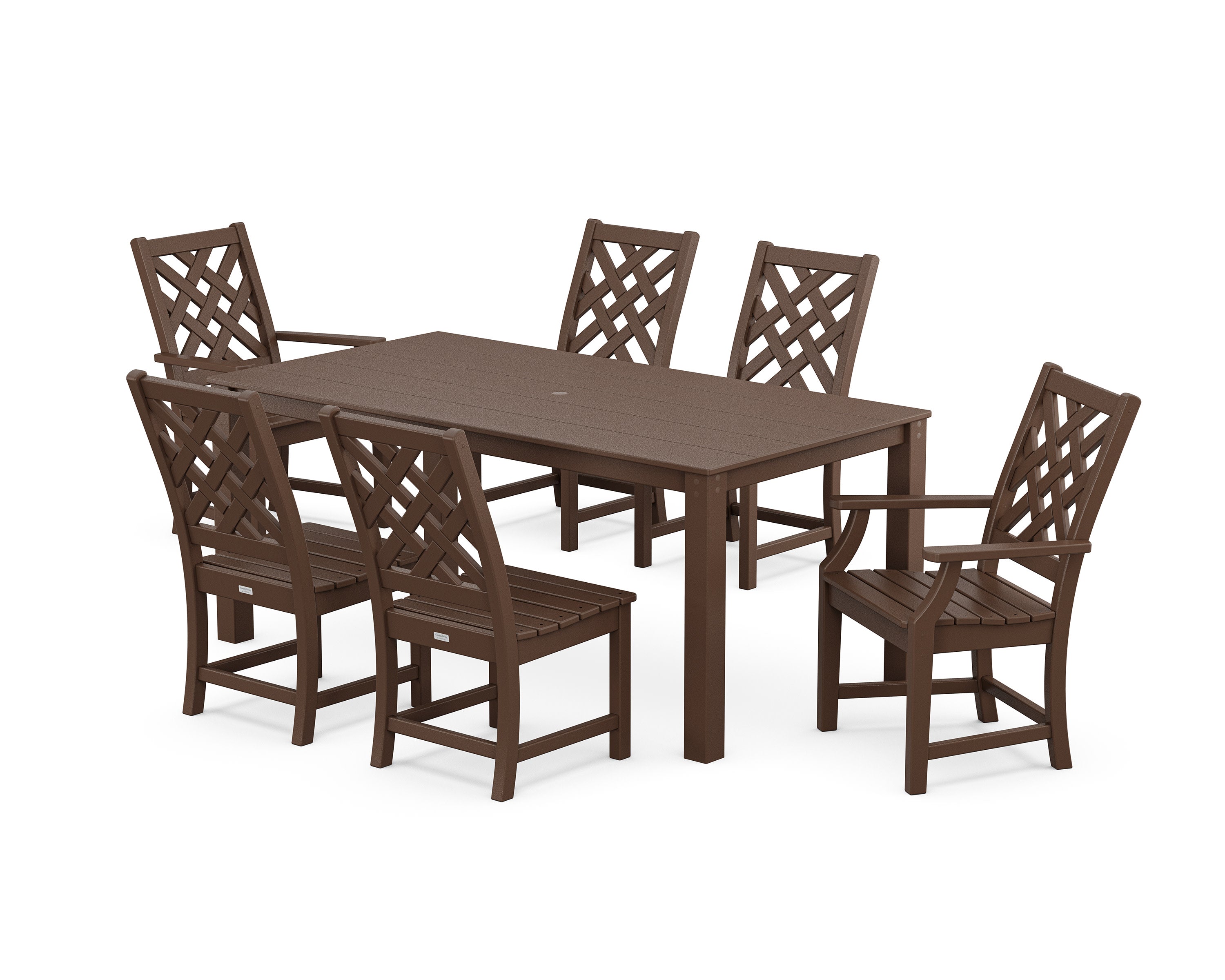 Wovendale 7-Piece Parsons Dining Set in Mahogany