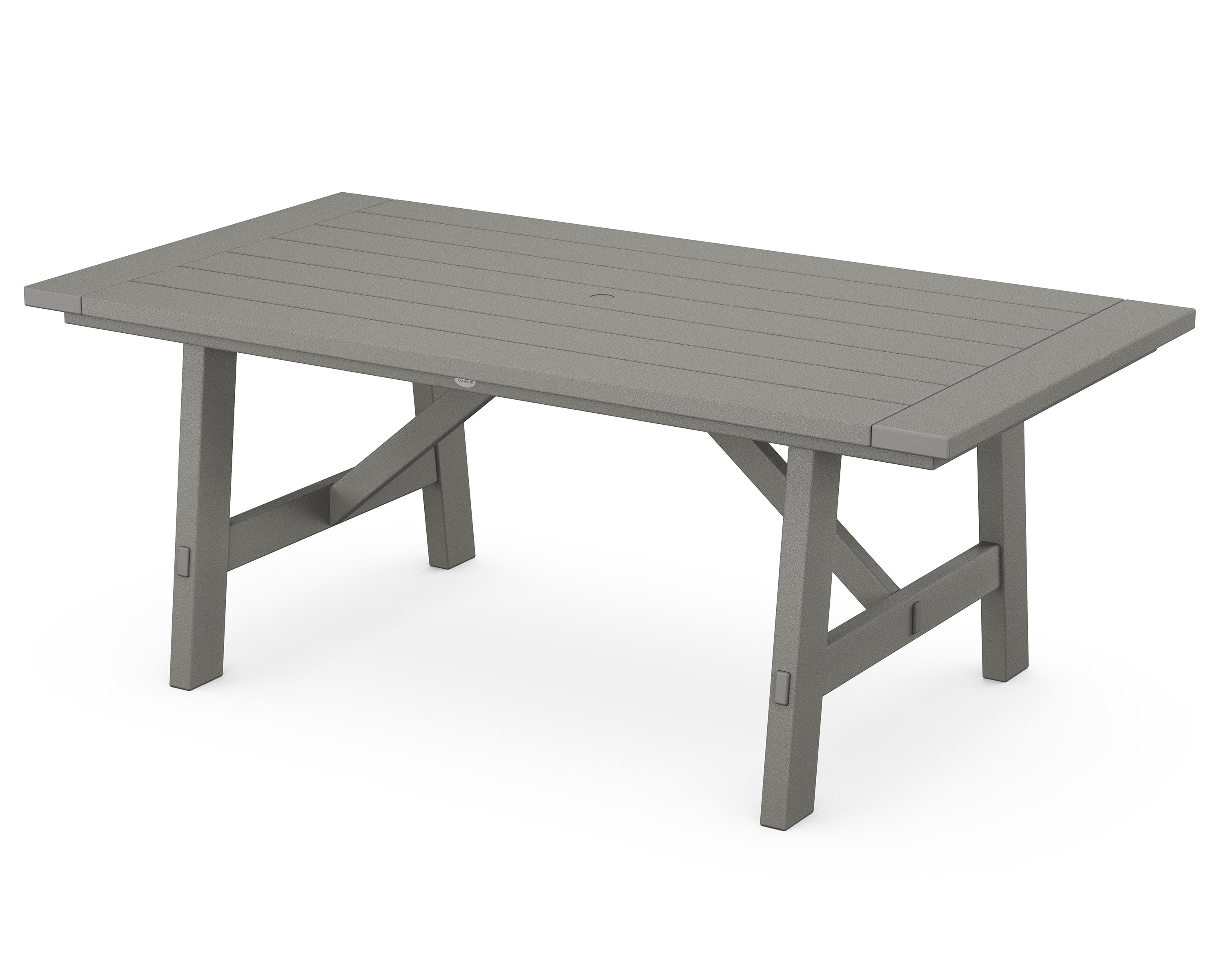Rustic Farmhouse 39" x 75" Dining Table in Slate Grey