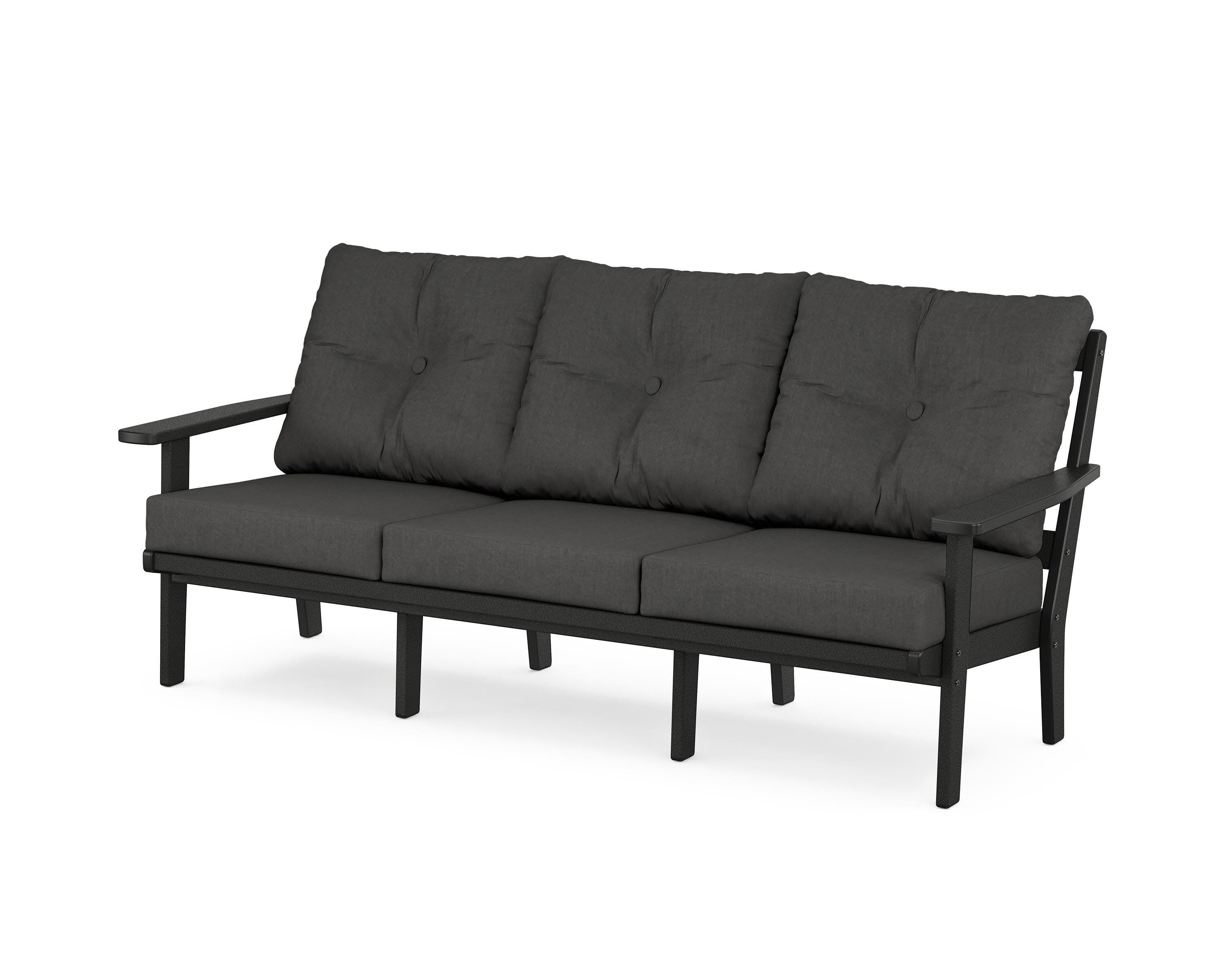 PrairieDeep Seating Sofa in Black / Spectrum Carbon