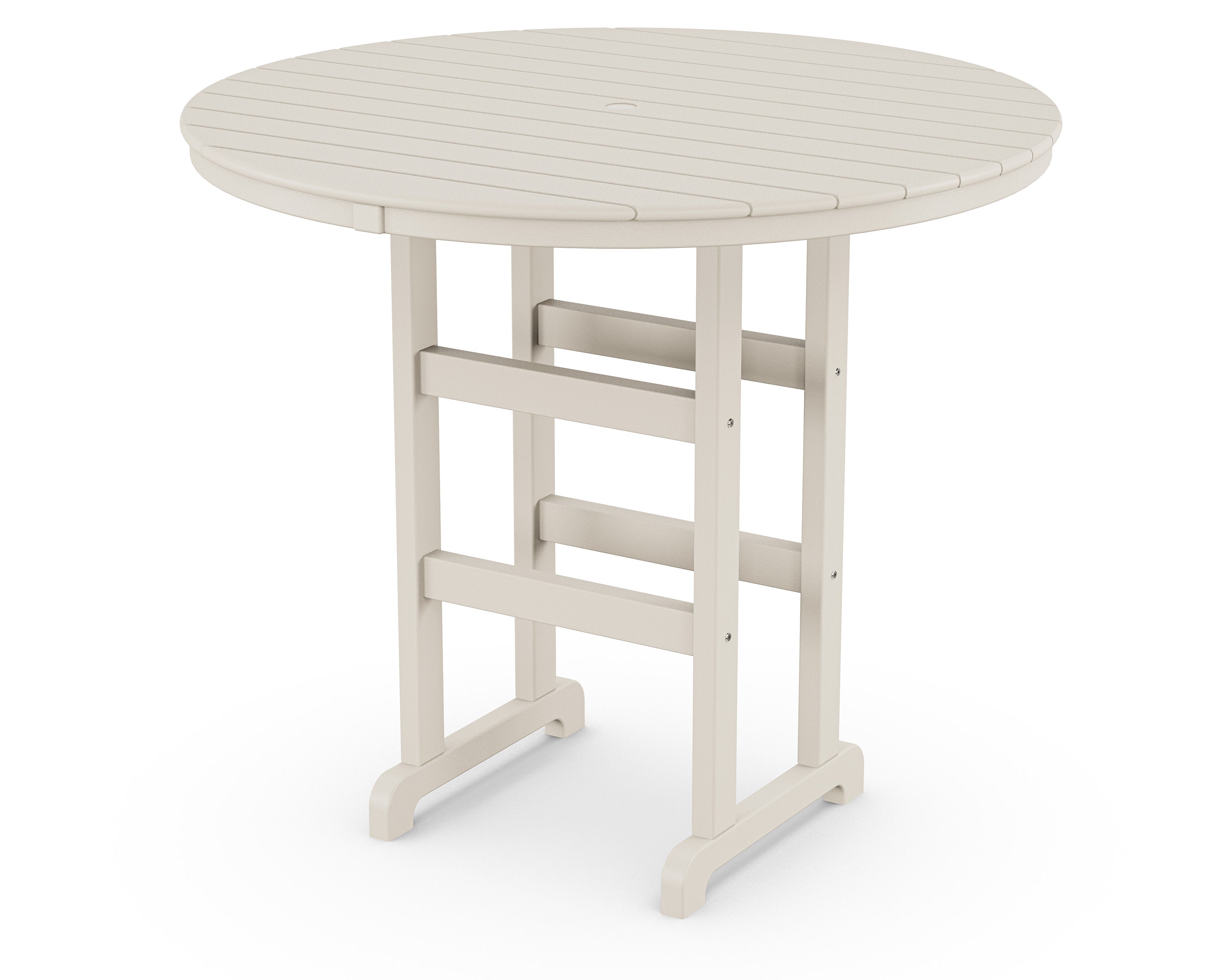48" Round Farmhouse Bar Table in Sand