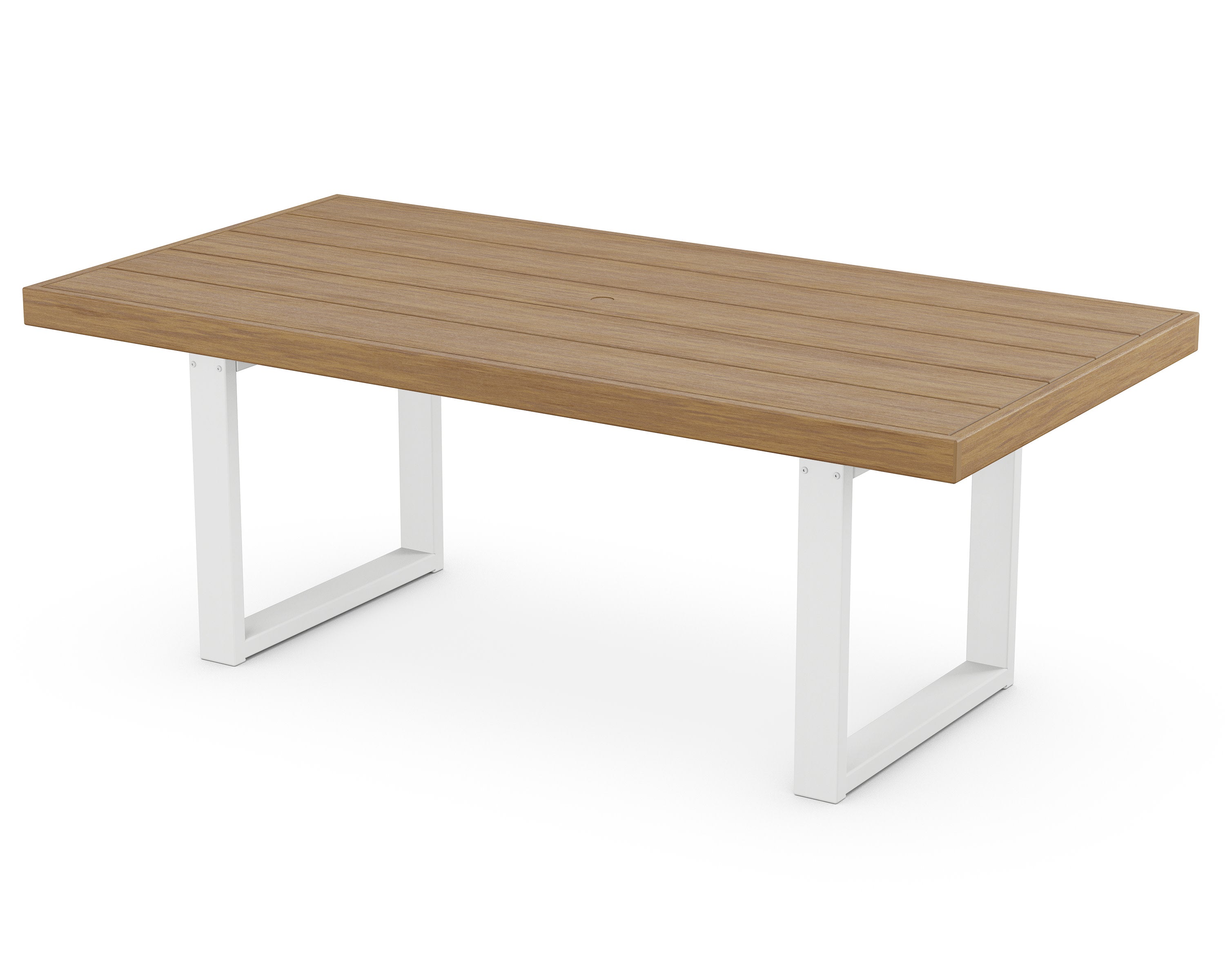 EDGE 40" x 78" Dining Table in White / Natural