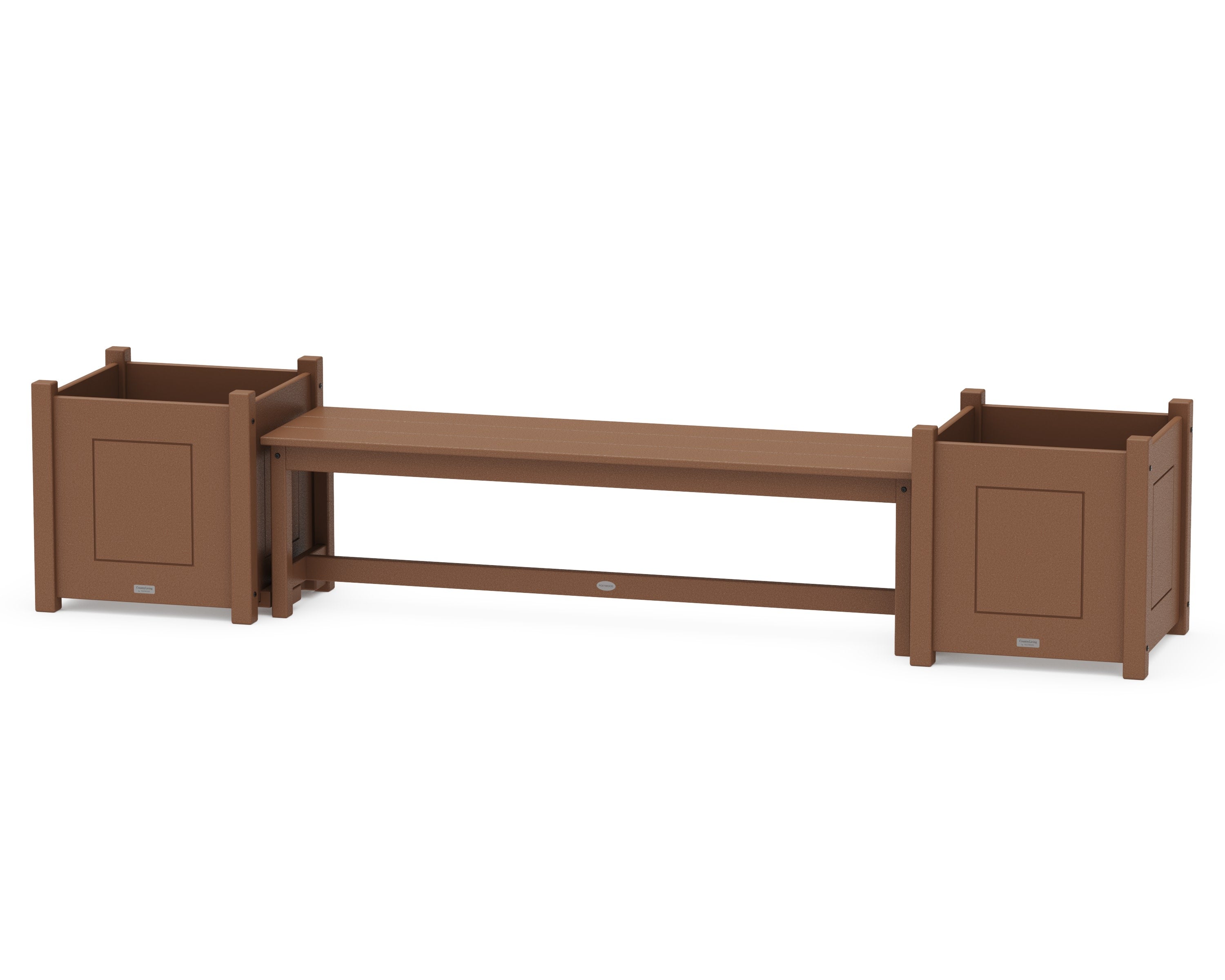 60" Country Living Straight Planter Bench Set - Large in Teak