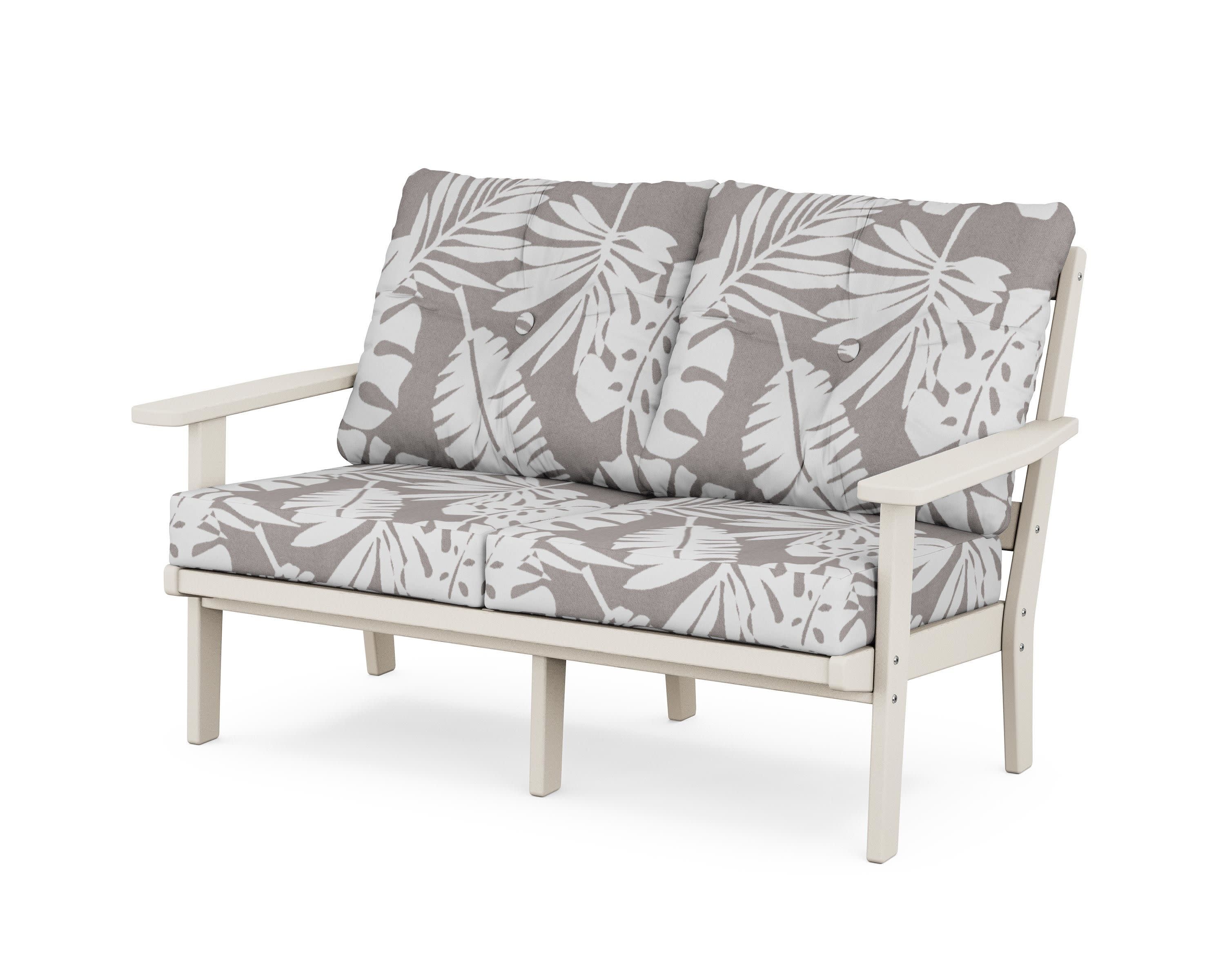 Prairie Deep SeatingLoveseat in Sand / Leaf Grey Mist