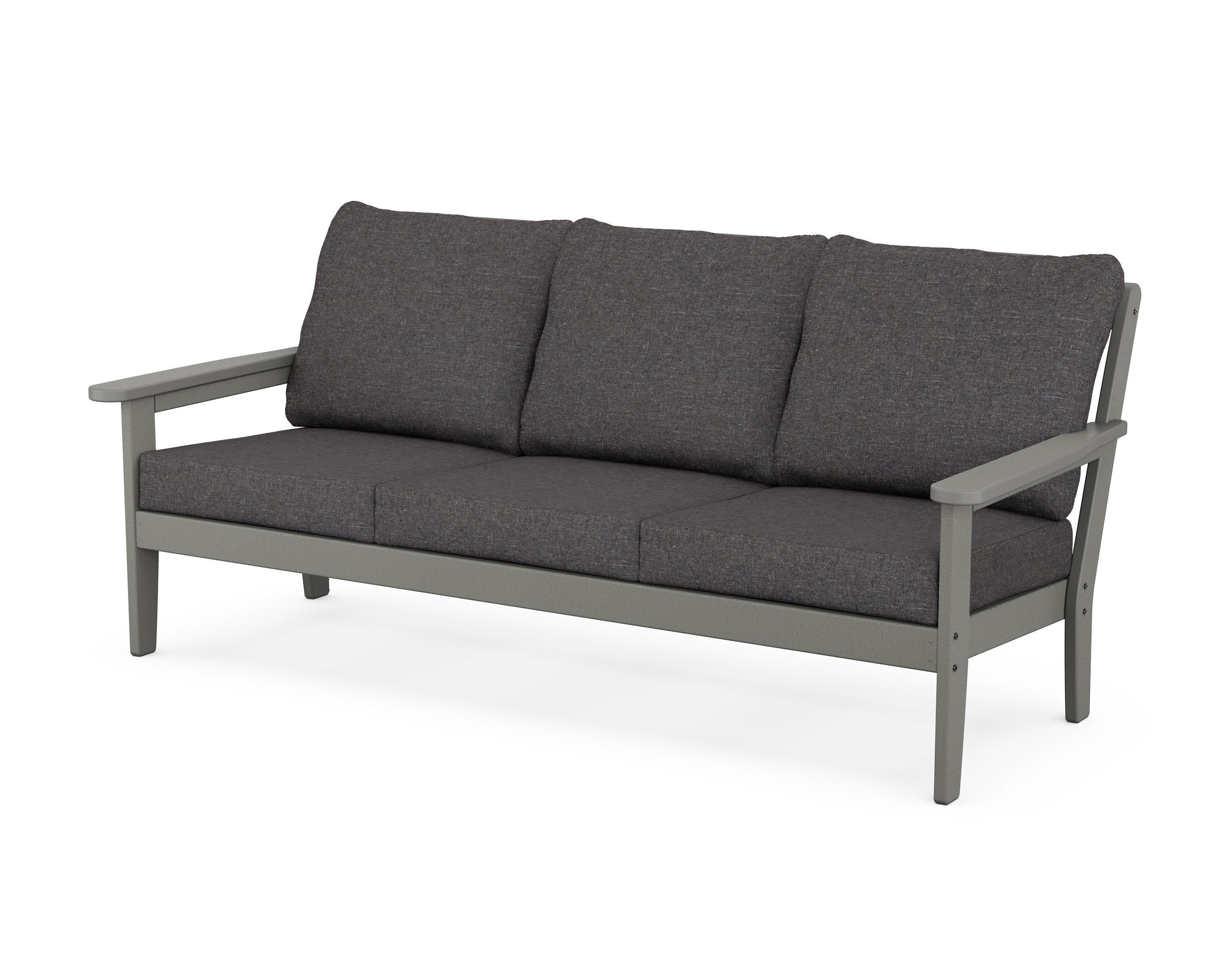 Cottage Deep Seating Sofa in Slate Grey / Ash Charcoal