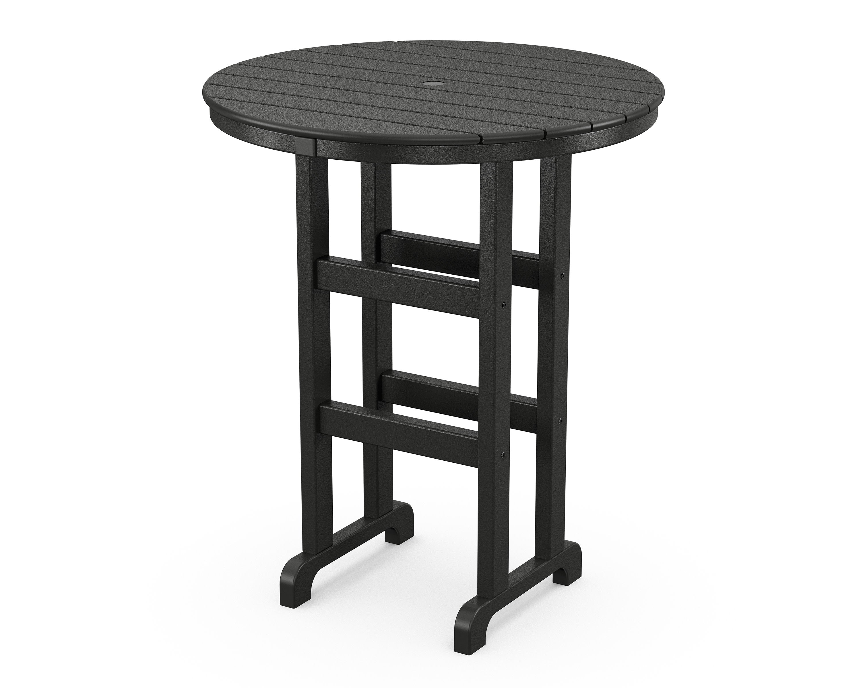 36" Round Farmhouse Bar Table in Black