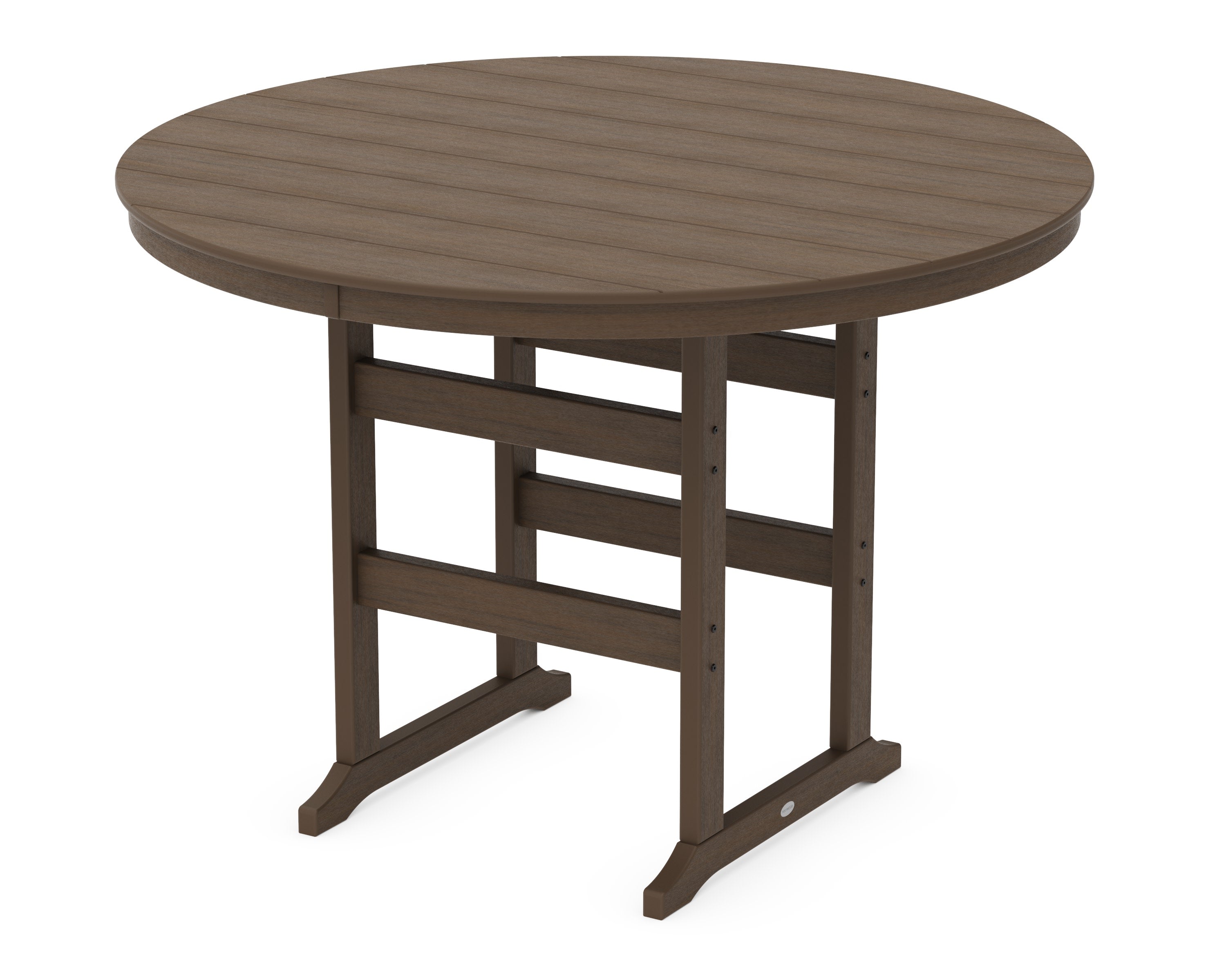 60" Round Farmhouse Bar Table in Kona