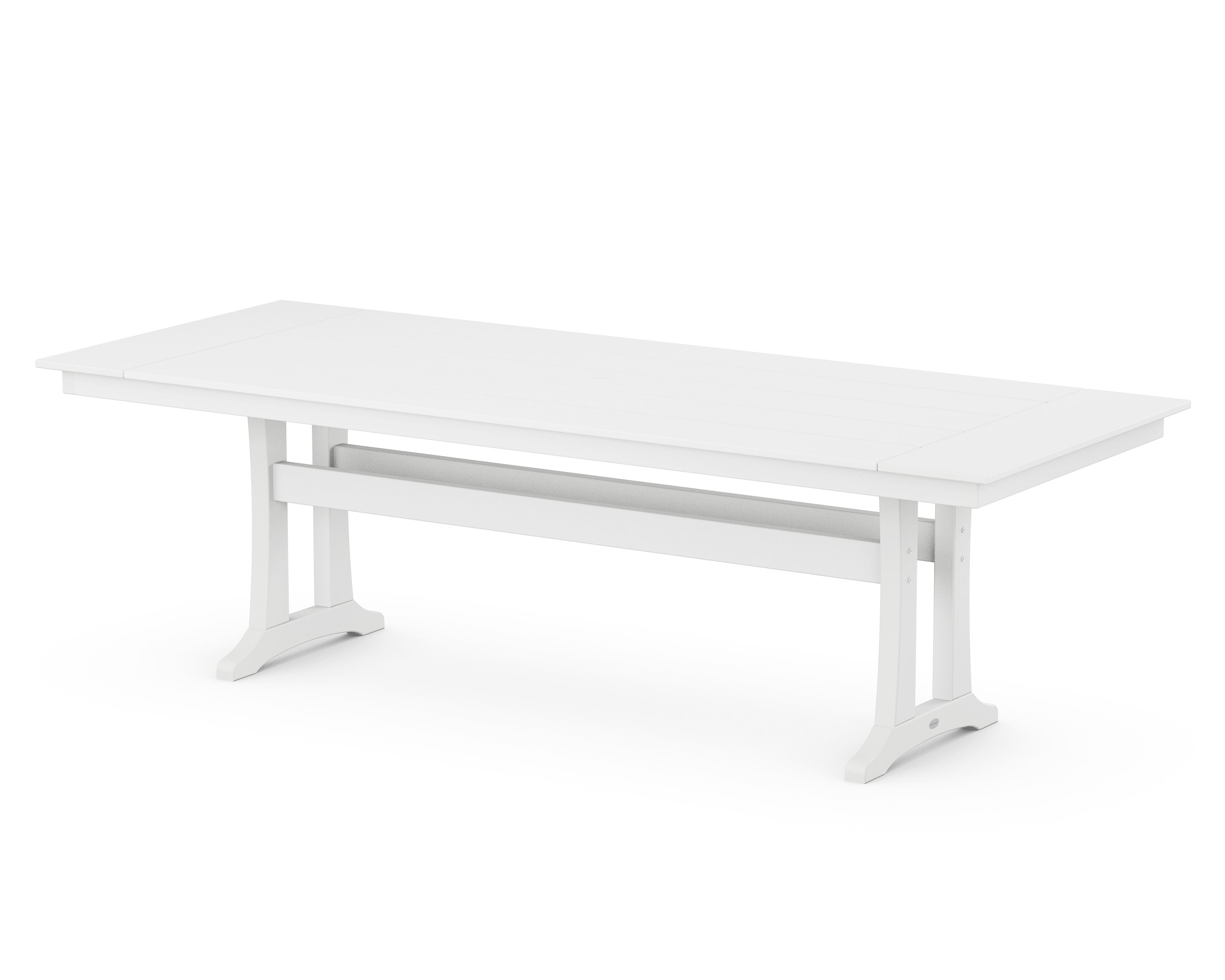 Farmhouse Trestle 38" x 96" Dining Table in White