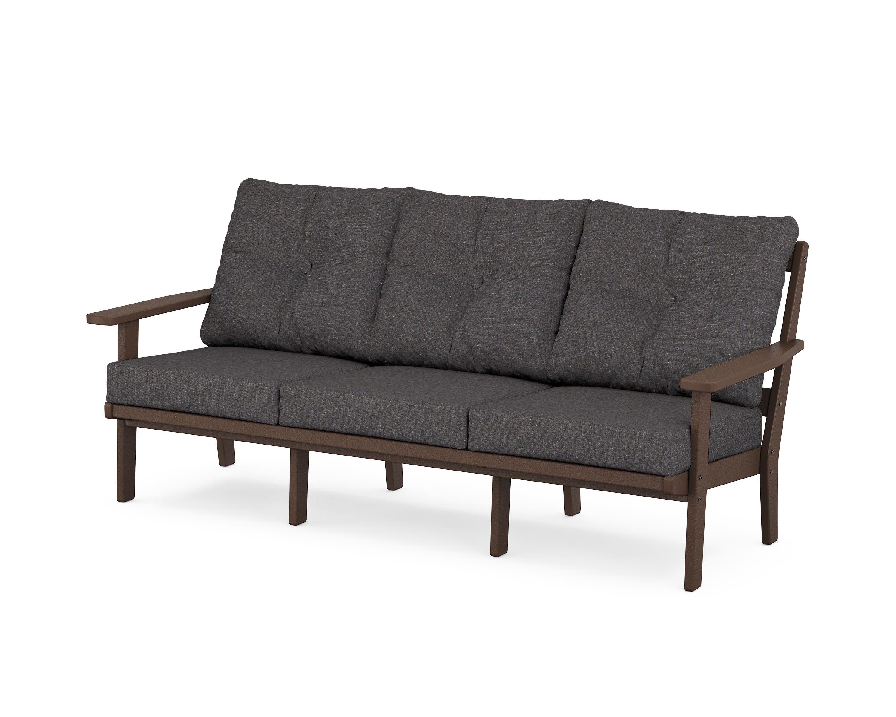 PrairieDeep Seating Sofa in Mahogany / Ash Charcoal