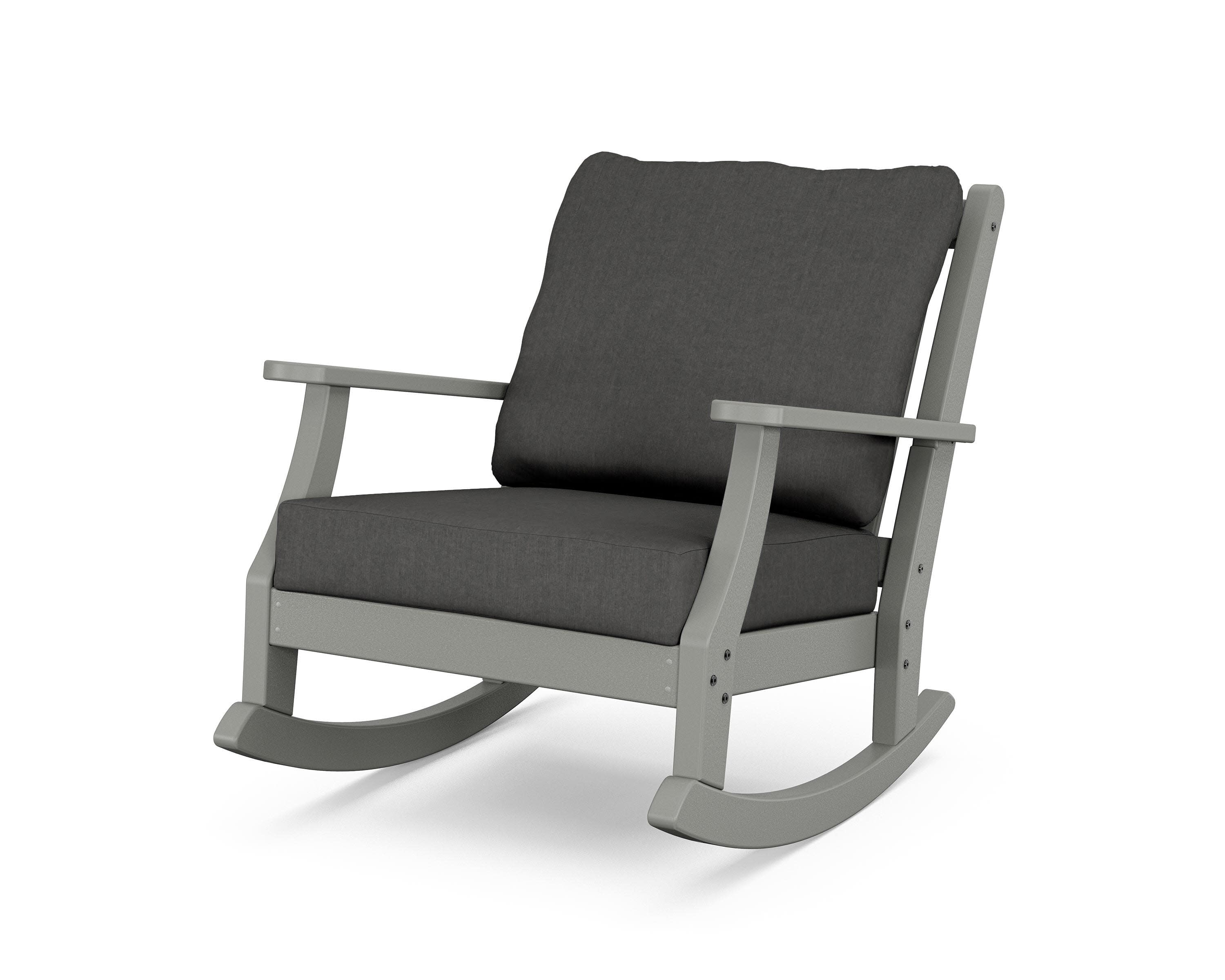 Wovendale Deep Seating Rocking Chair in Slate Grey / Spectrum Carbon