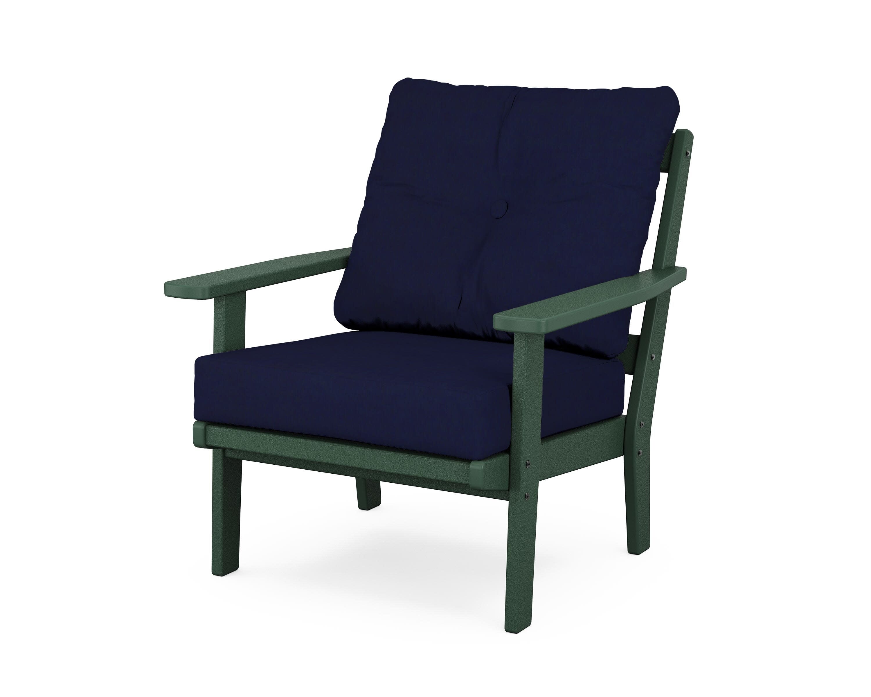 Prairie Deep Seating Chair in Green / Navy