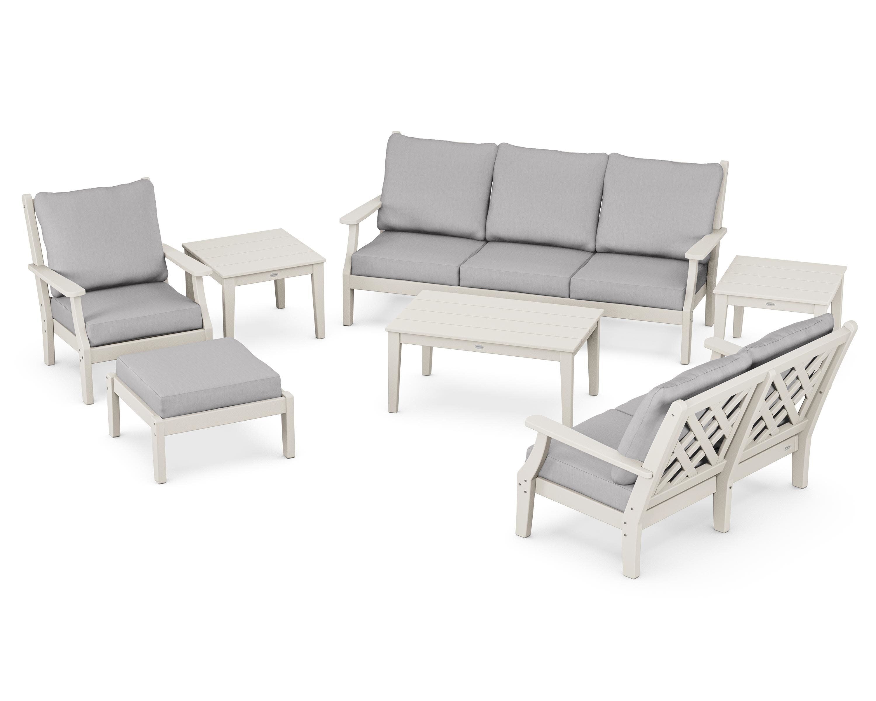 Wovendale 7-Piece Deep Seating Set in Sand / Granite