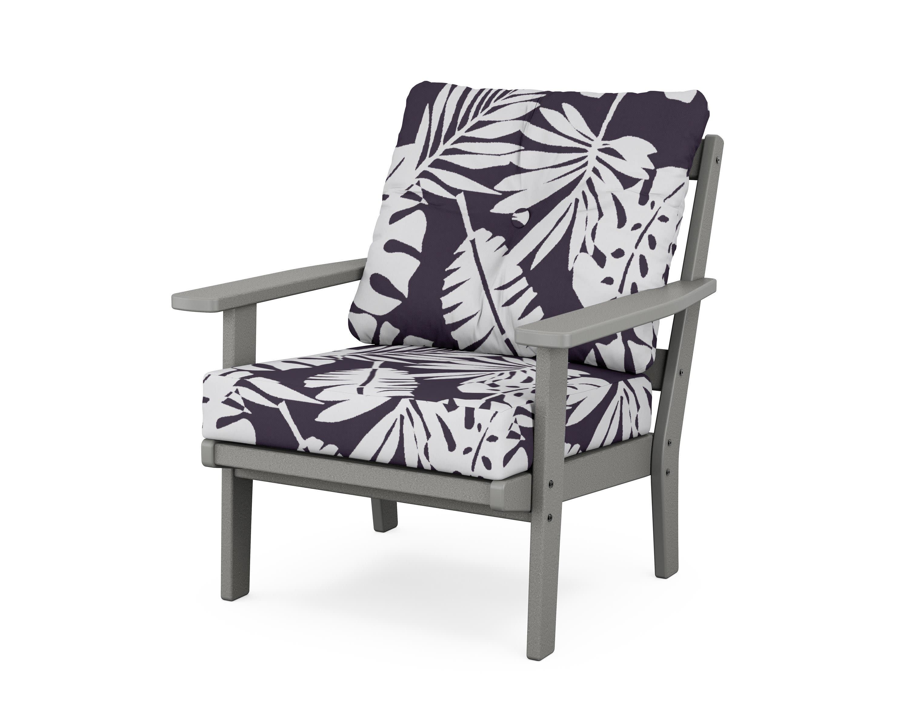 Prairie Deep Seating Chair in Slate Grey / Leaf Navy