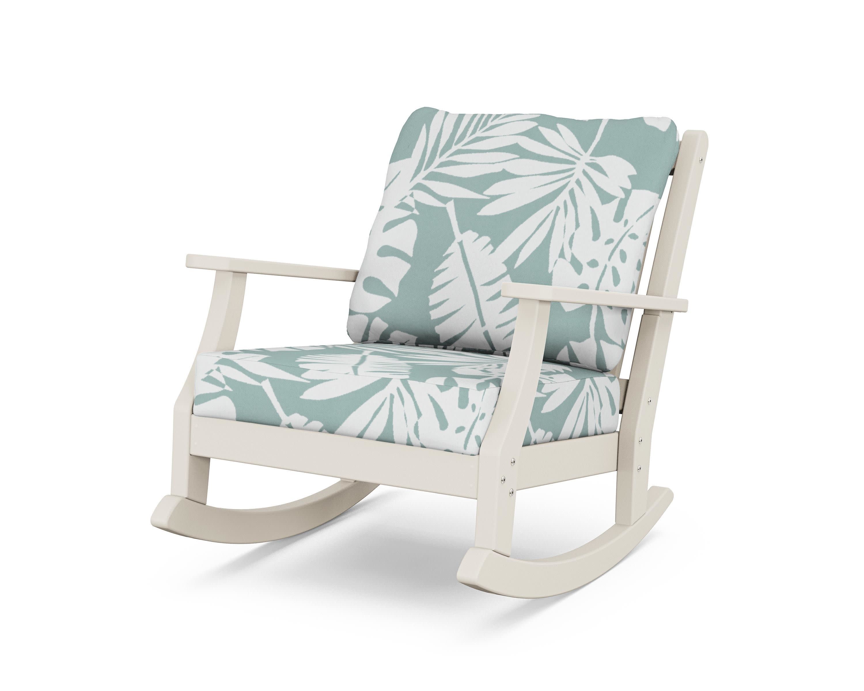 Wovendale Deep Seating Rocking Chair in Sand / Leaf Glacier Spa