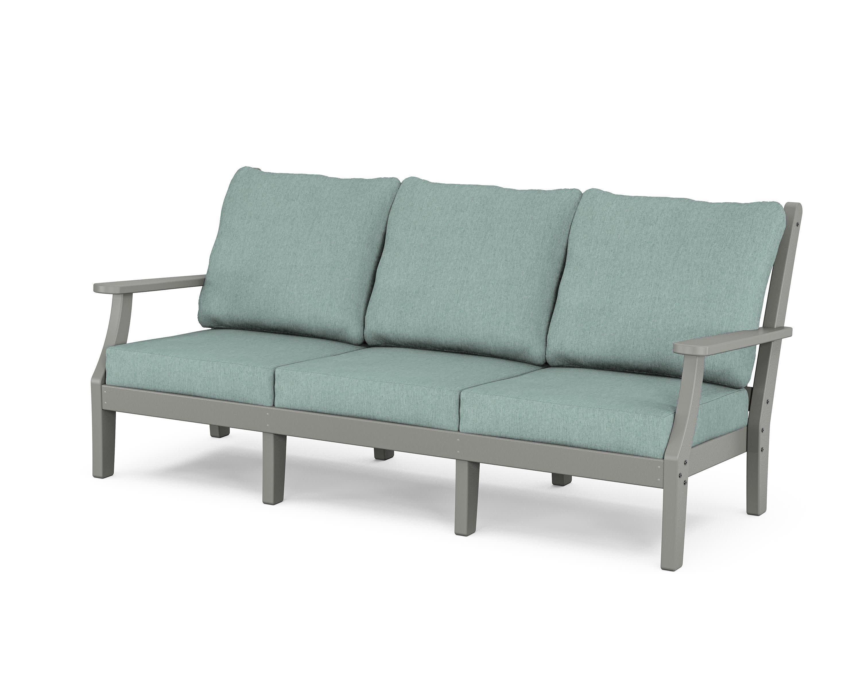 Wovendale Deep Seating Sofa in Slate Grey / Glacier Spa