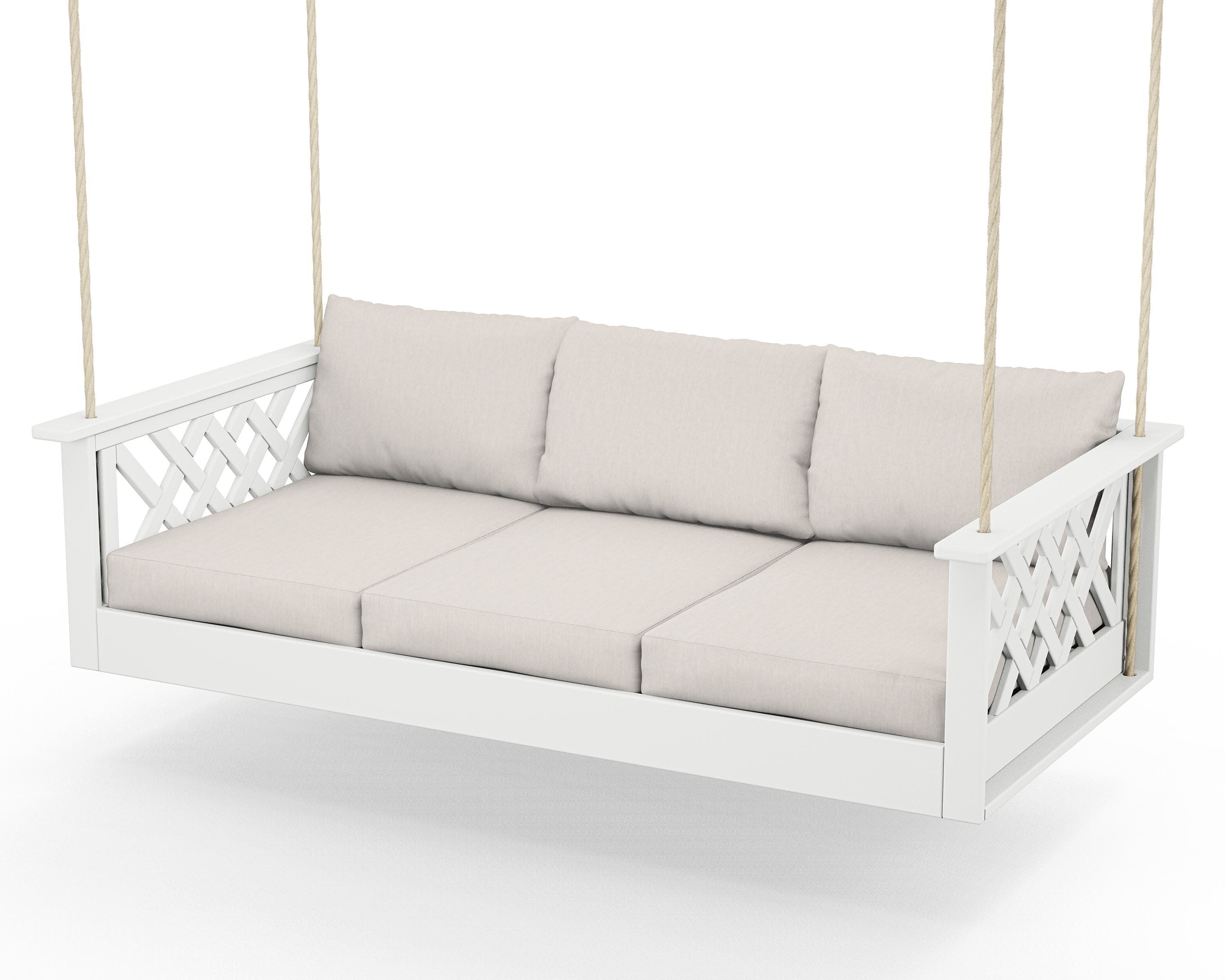 Wovendale Daybed Swing in White / Cast Ash