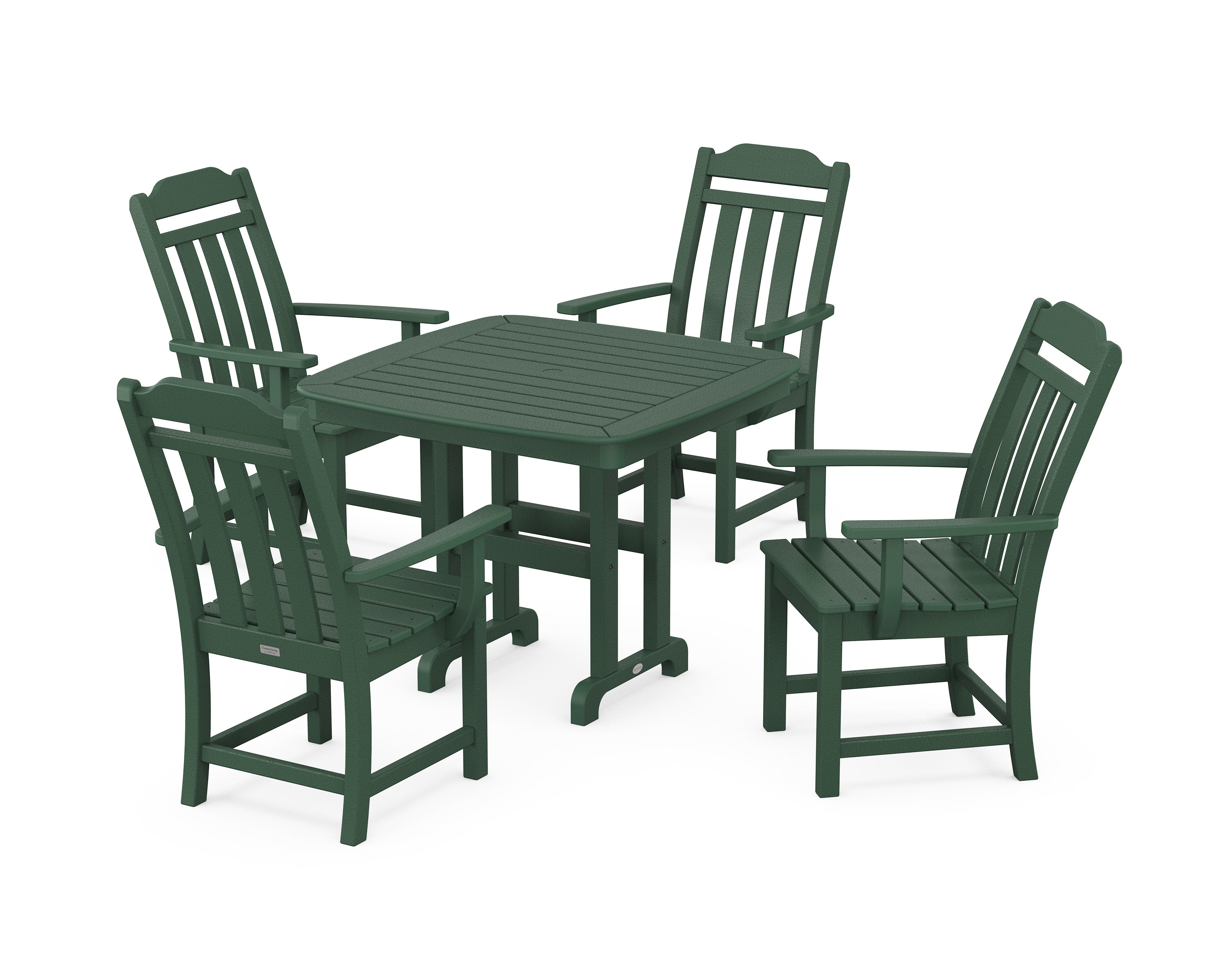 Cottage 5-Piece Dining Set in Green