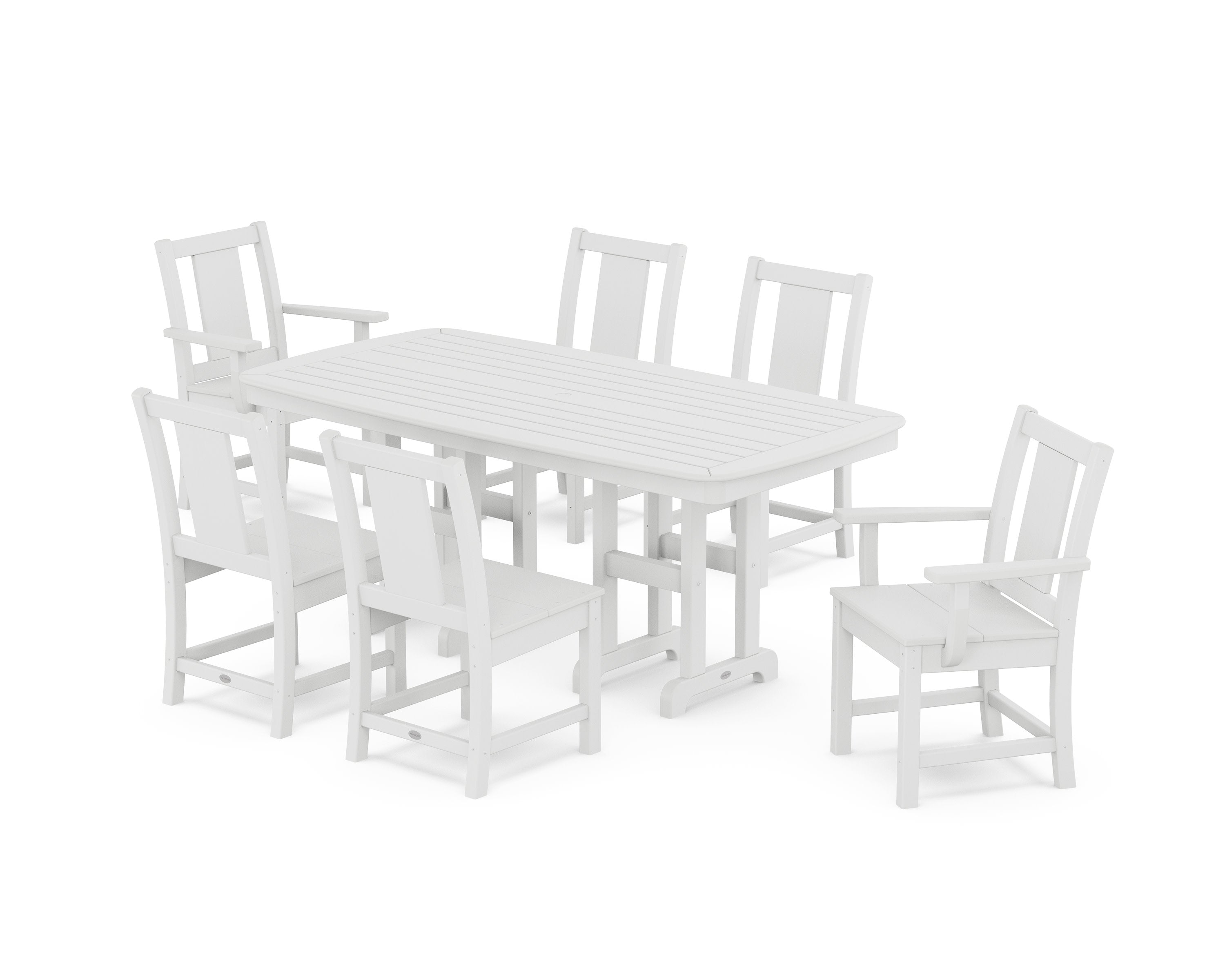 Prairie 7-Piece Dining Set in White