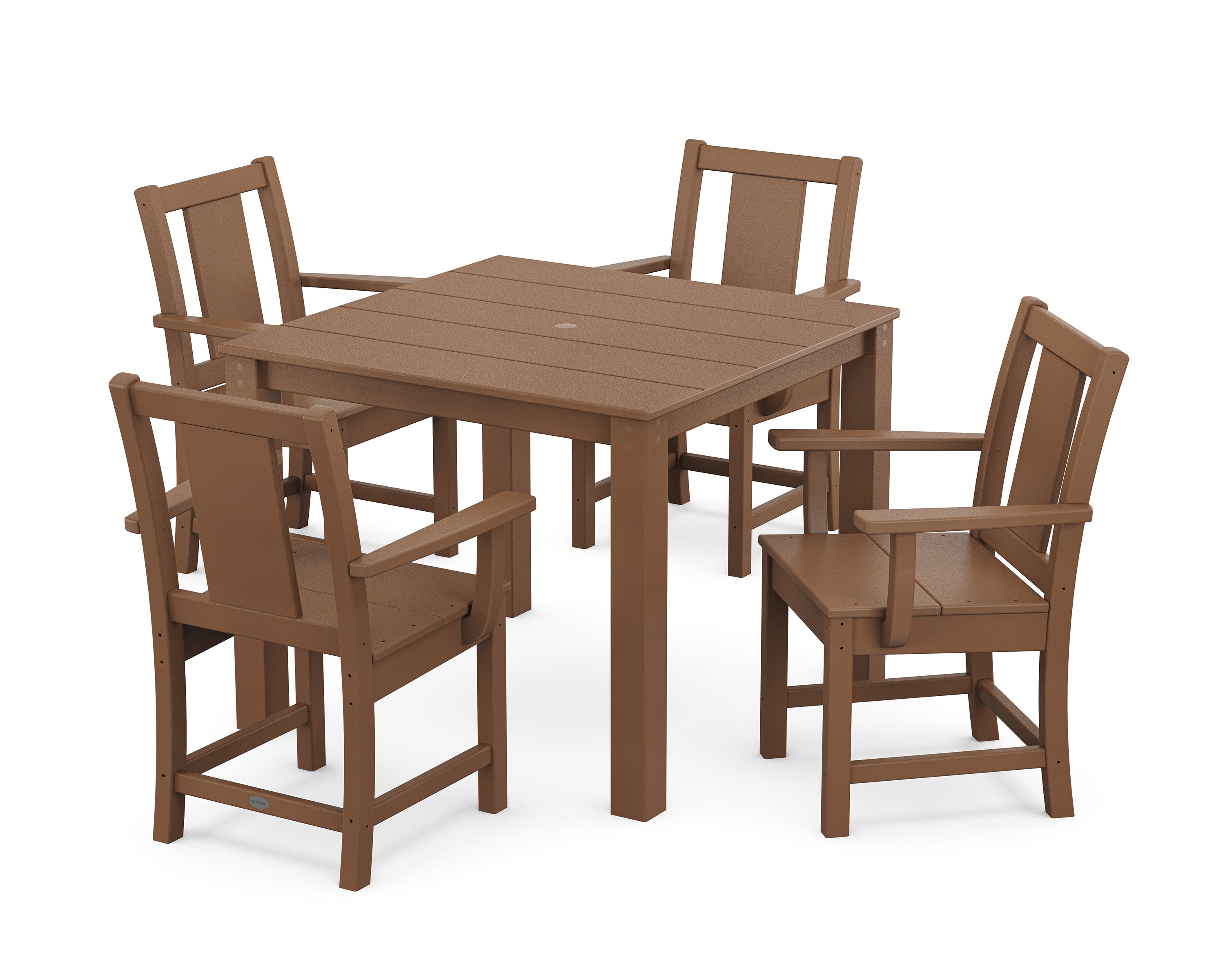 Prairie 5-Piece Parsons Dining Set in Teak