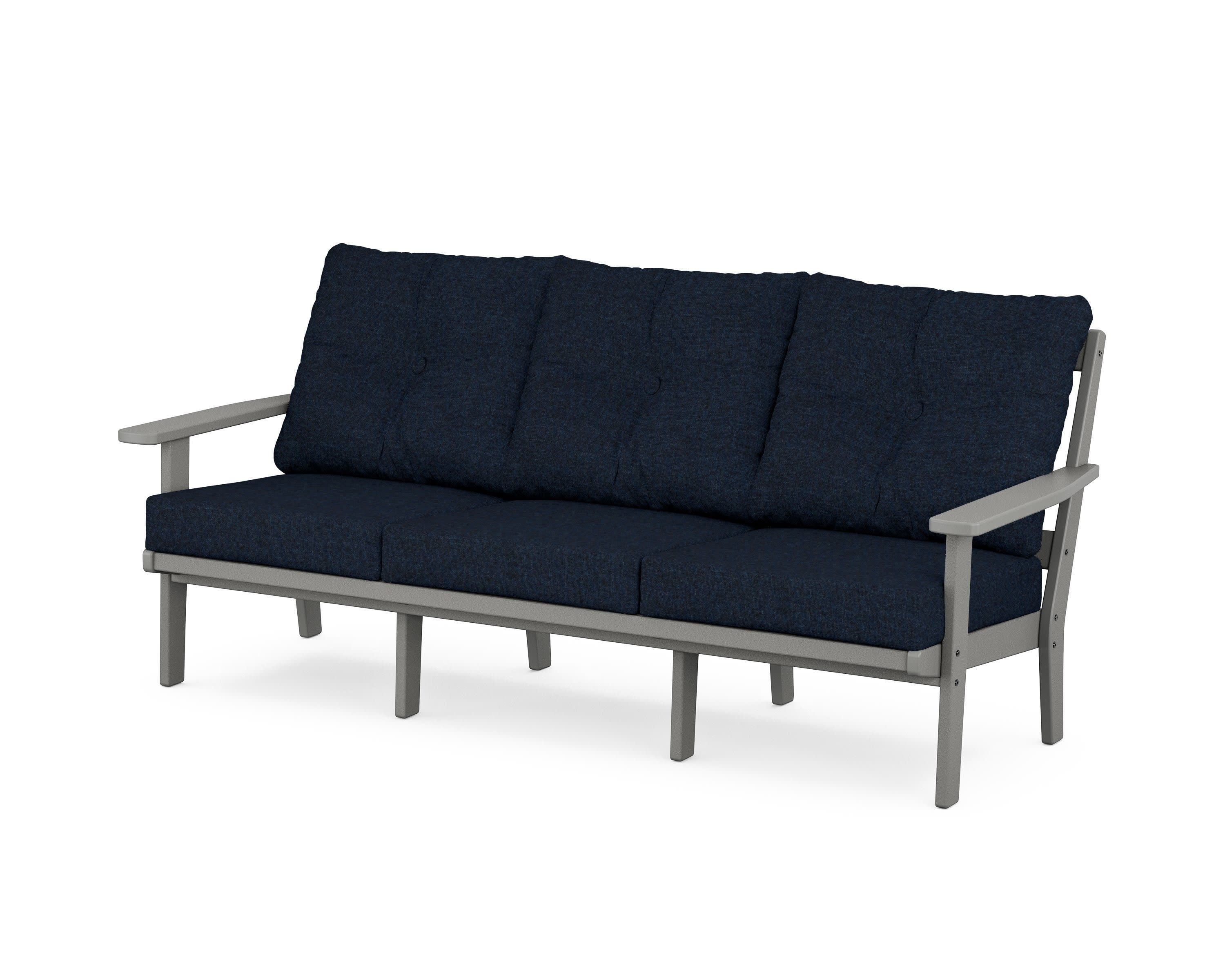 PrairieDeep Seating Sofa in Slate Grey / Marine Indigo
