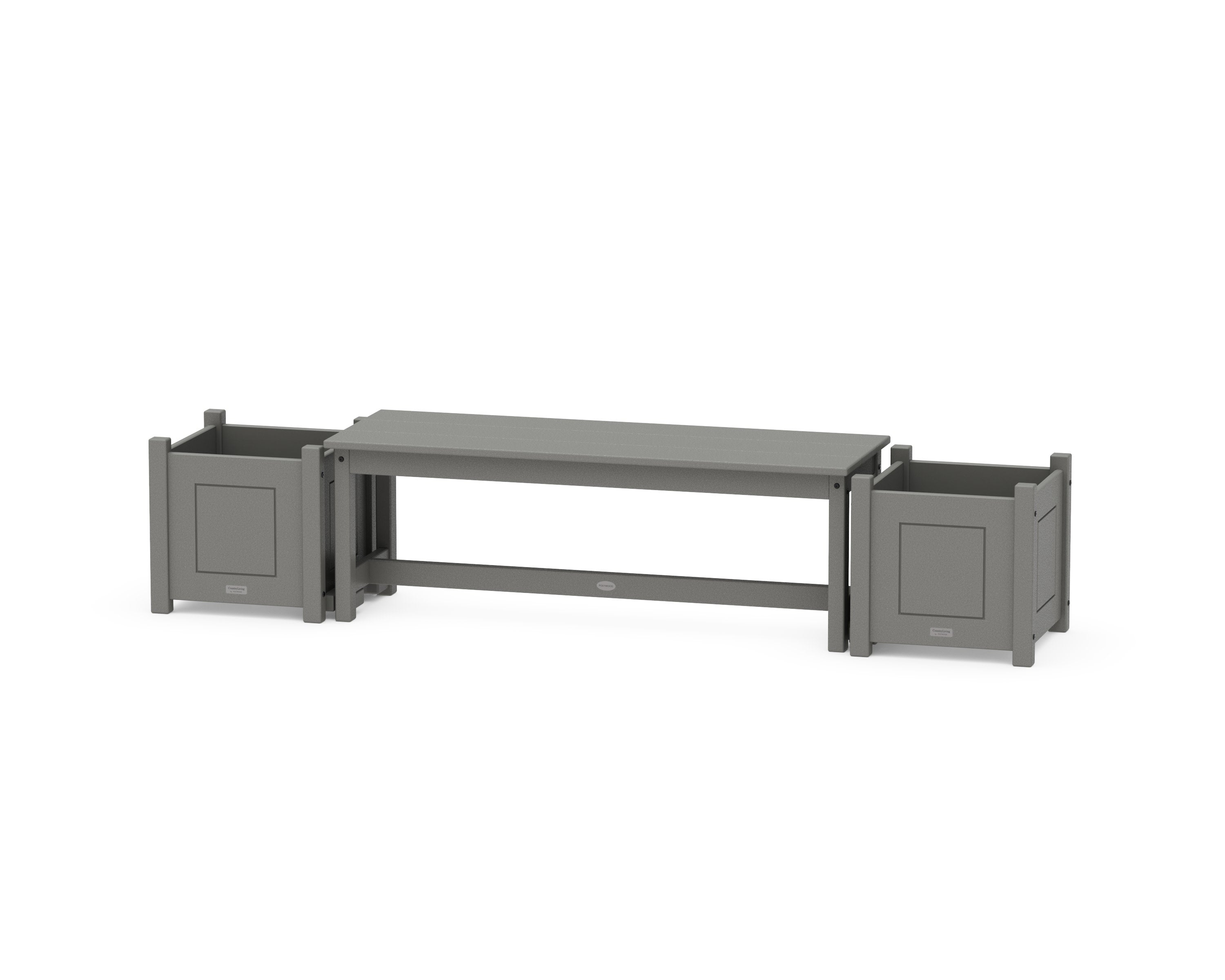 48" Country Living Straight Planter Bench Set