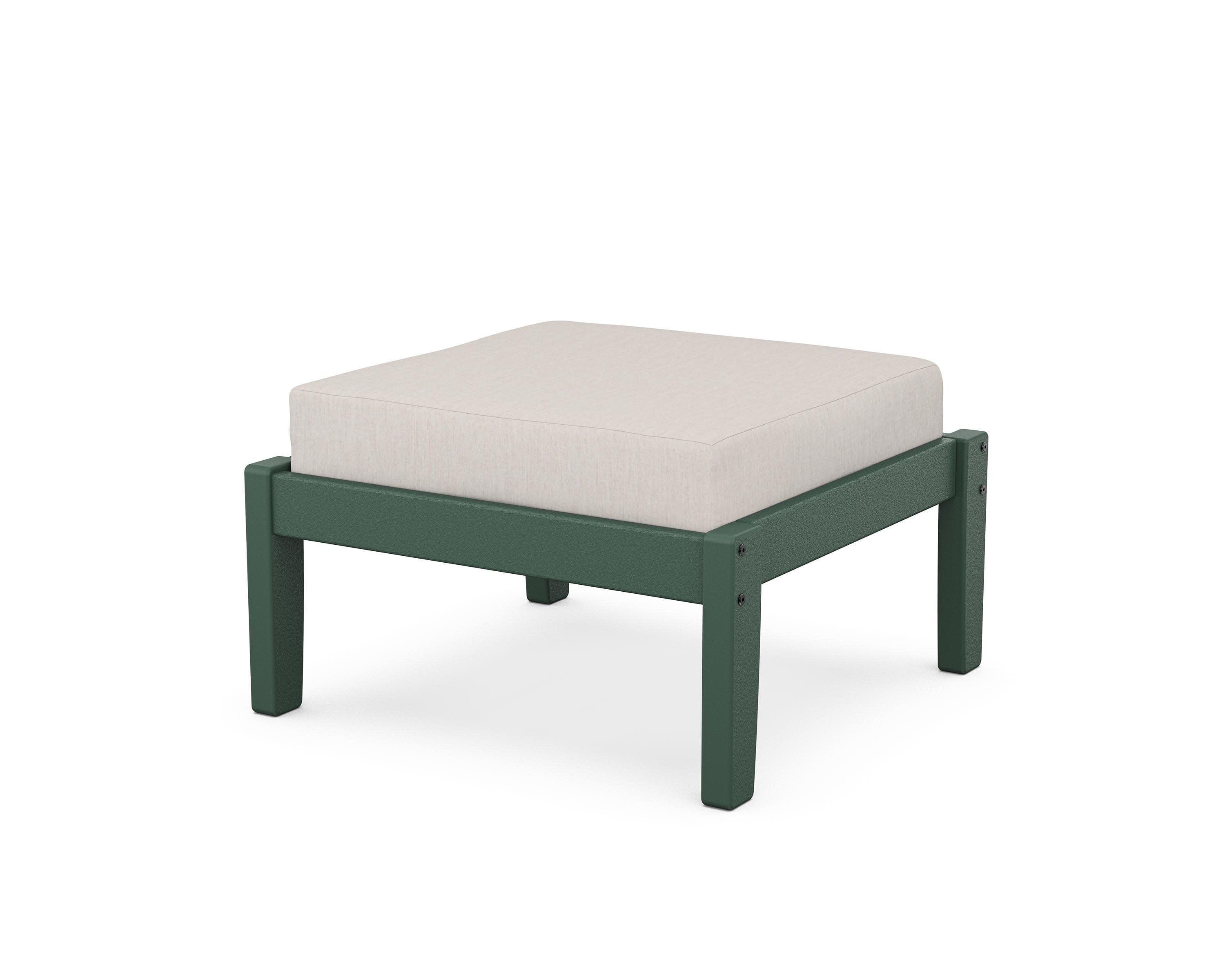 Deep Seating Ottoman in Green / Cast Ash