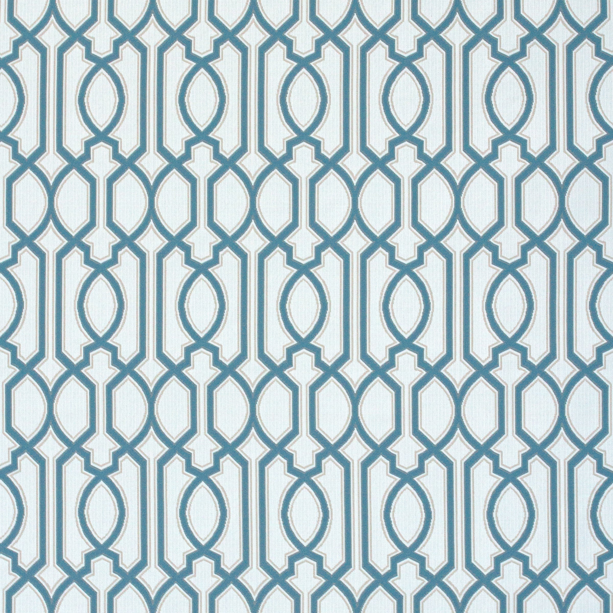 Standard Seat Cushion 18"D x 22"W x 2.5"H in Chelsey Trellis Cobalt