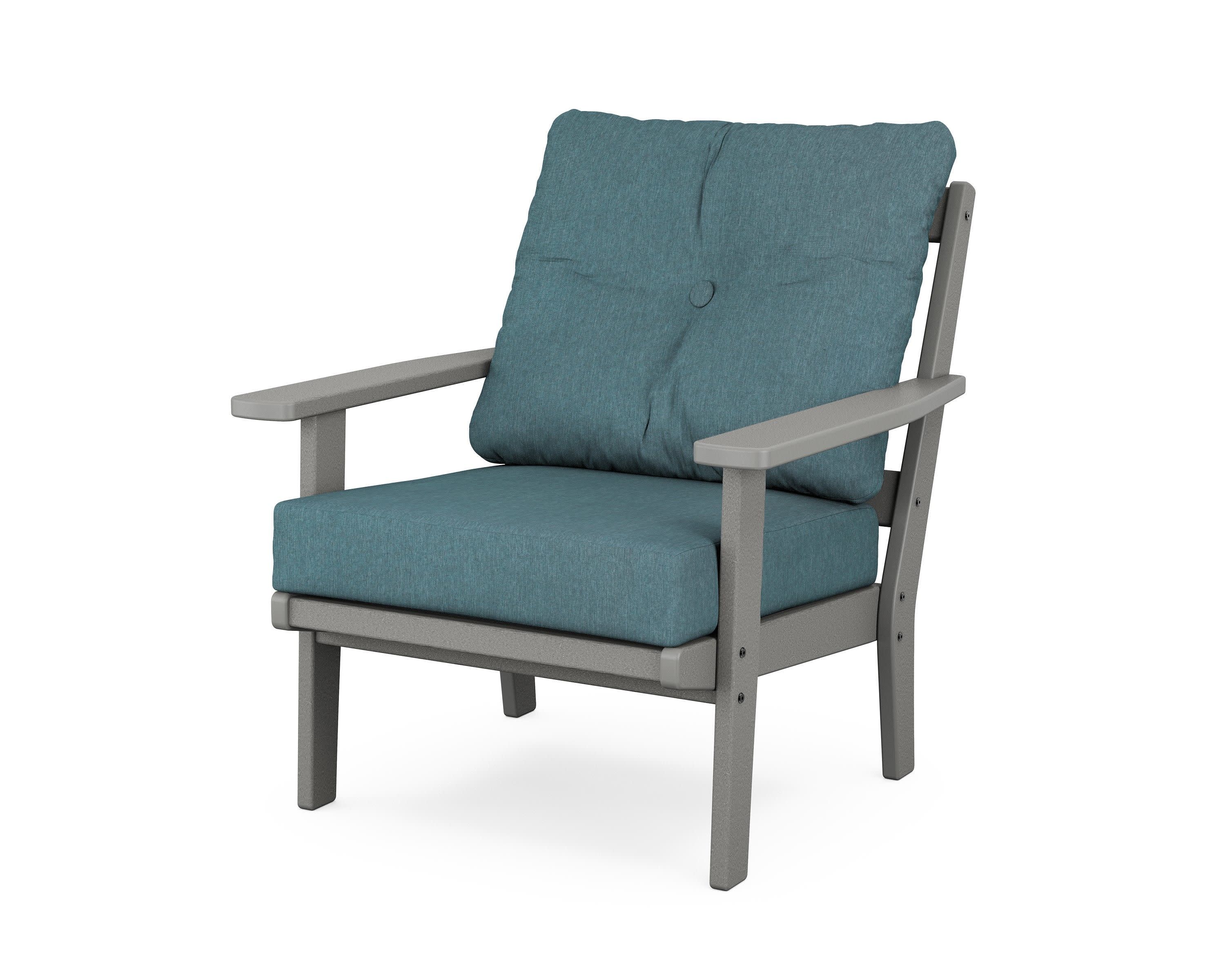 Prairie Deep Seating Chair in Slate Grey / Ocean Teal